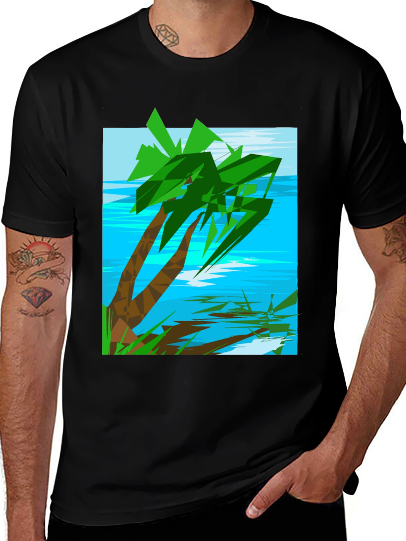 Tropical Palm Tree Graphic Tee