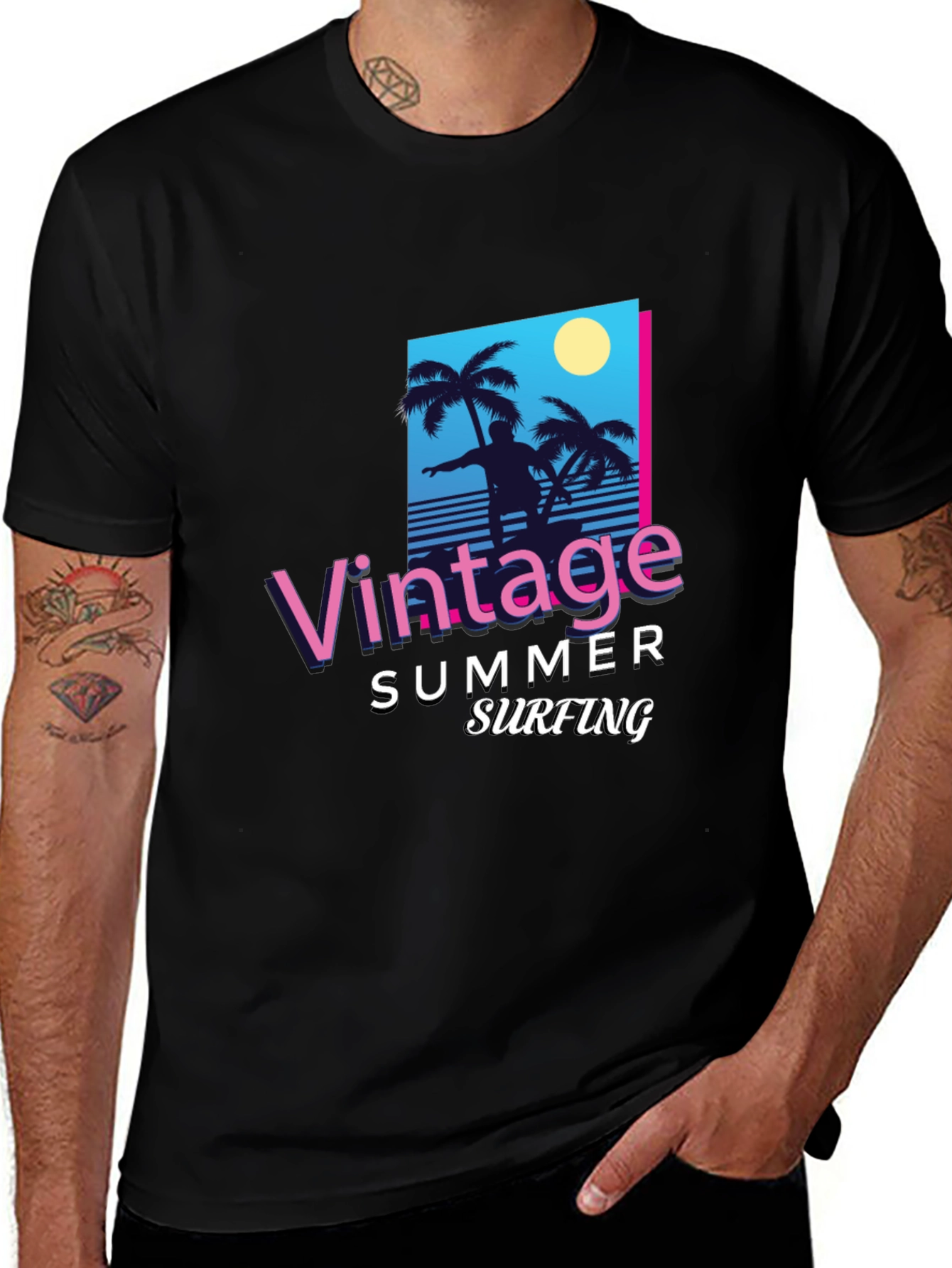 Variant 25 of Vintage Summer Surfing Graphic Tee