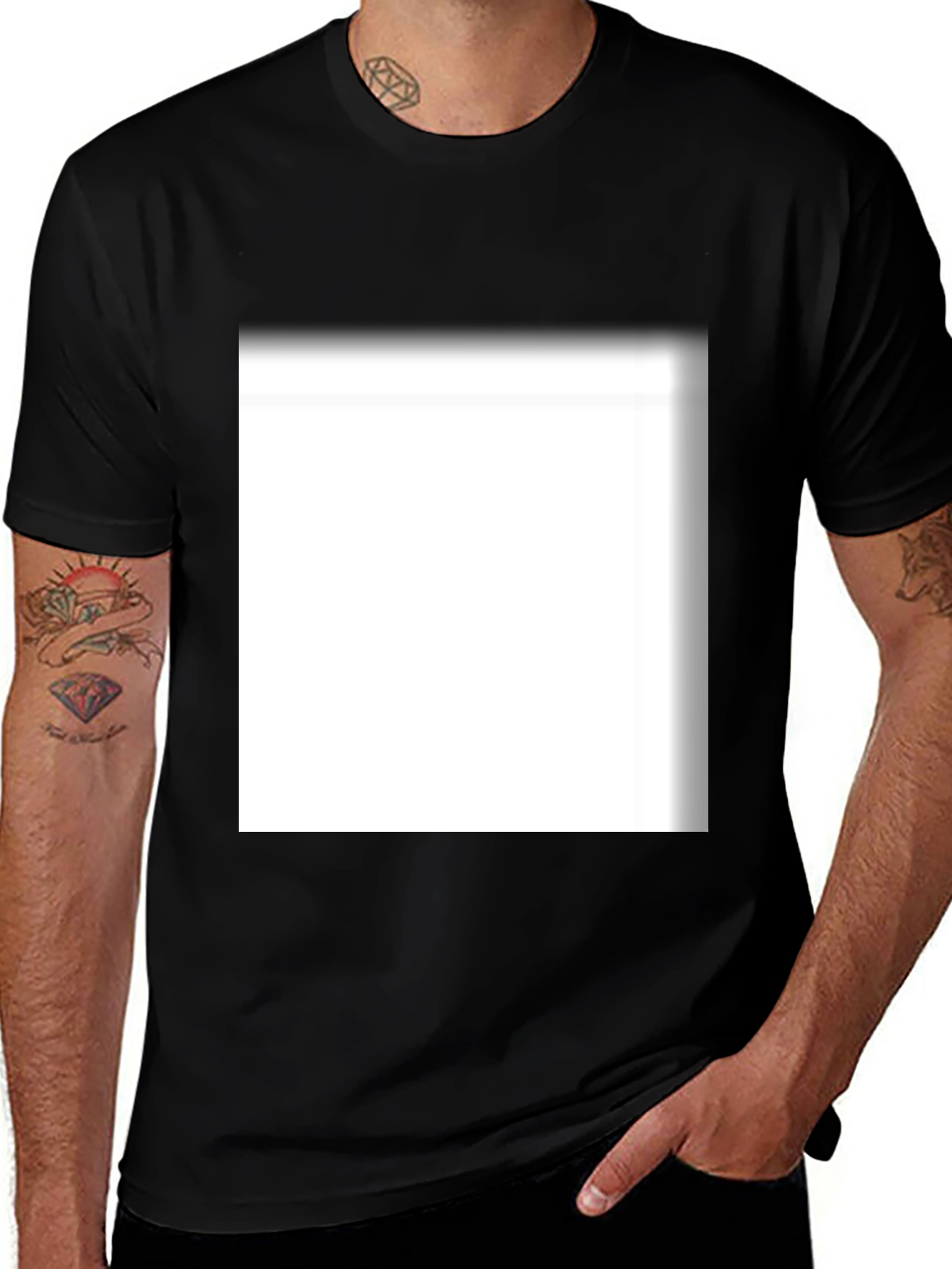 Variant 30 of Classic Black Crew Neck T-Shirt