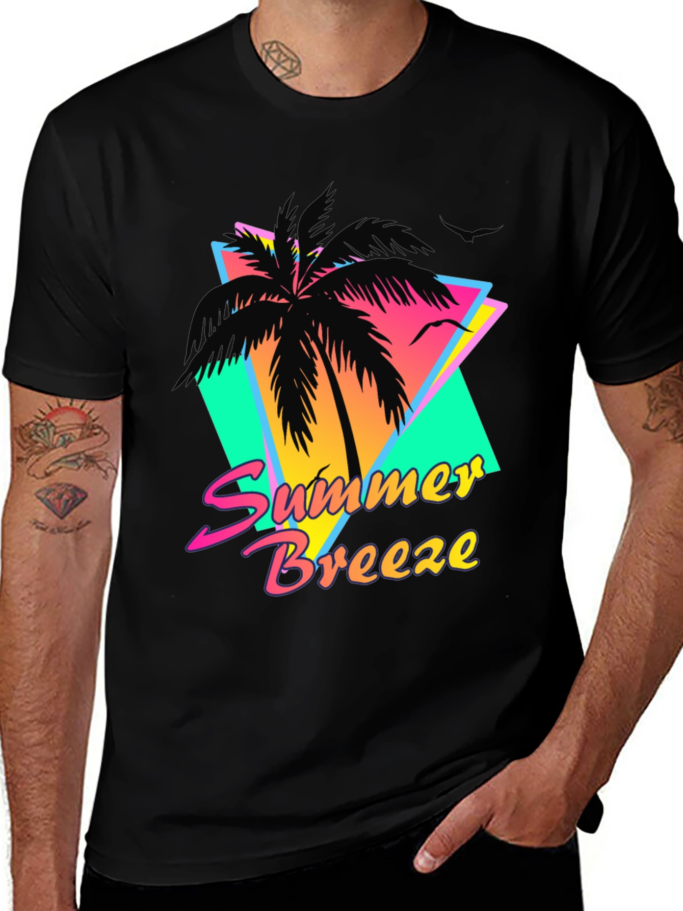 Variant 5 of Summer Breeze Retro Graphic T-Shirt