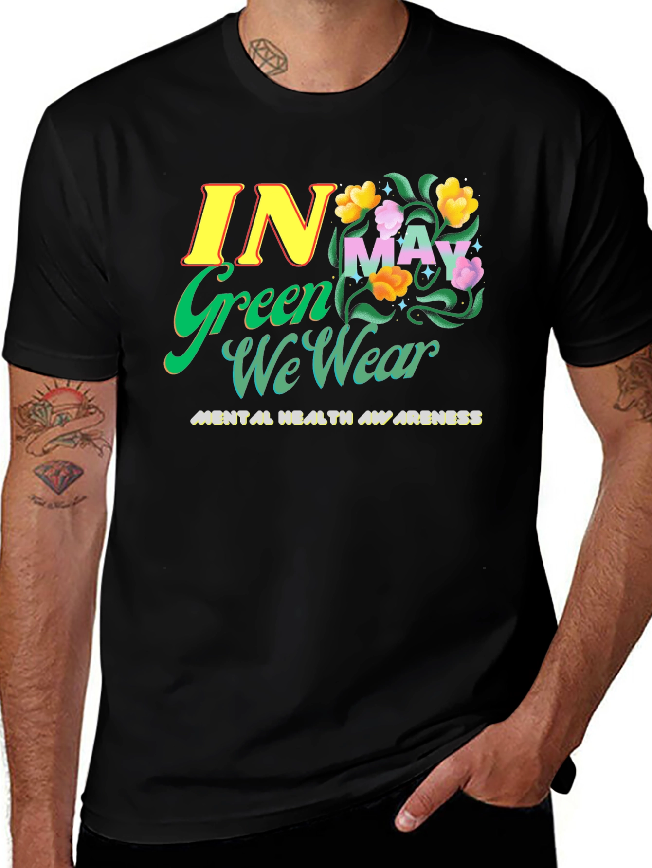 In May We Wear Green Mental Health Awareness T-Shirt