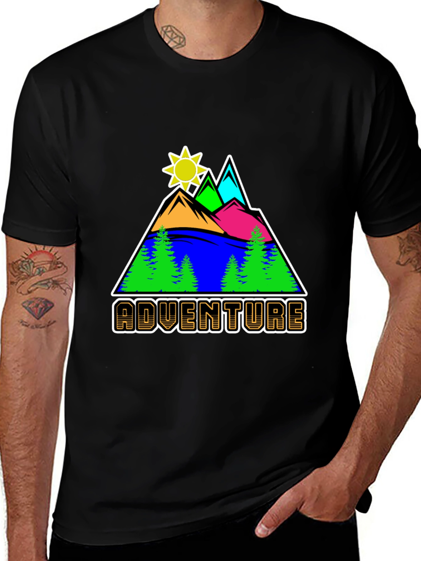 Variant 4 of Adventure Graphic T-Shirt - Nature Inspired Design