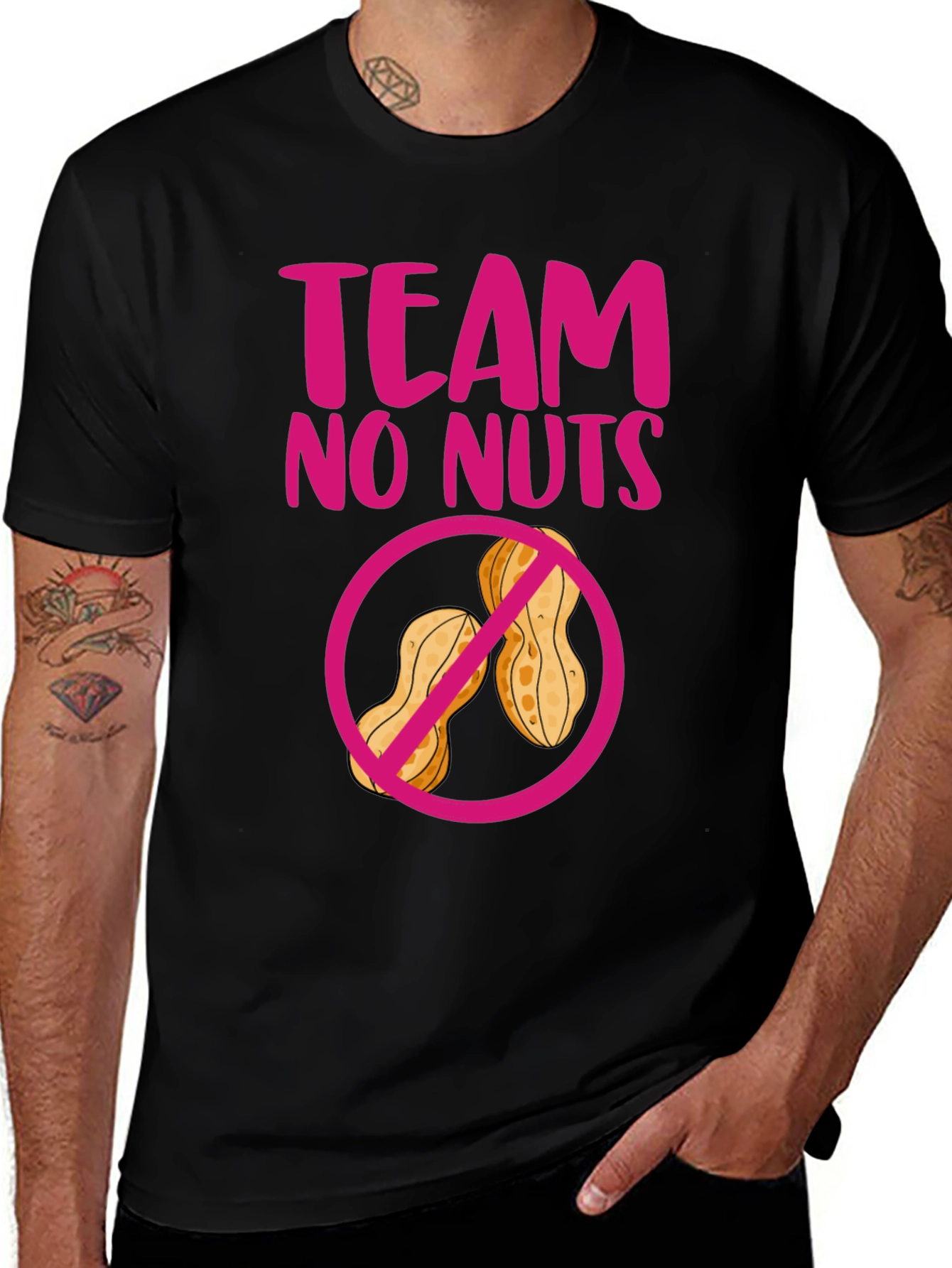 Team No Nuts Graphic T-Shirt - Allergy Awareness