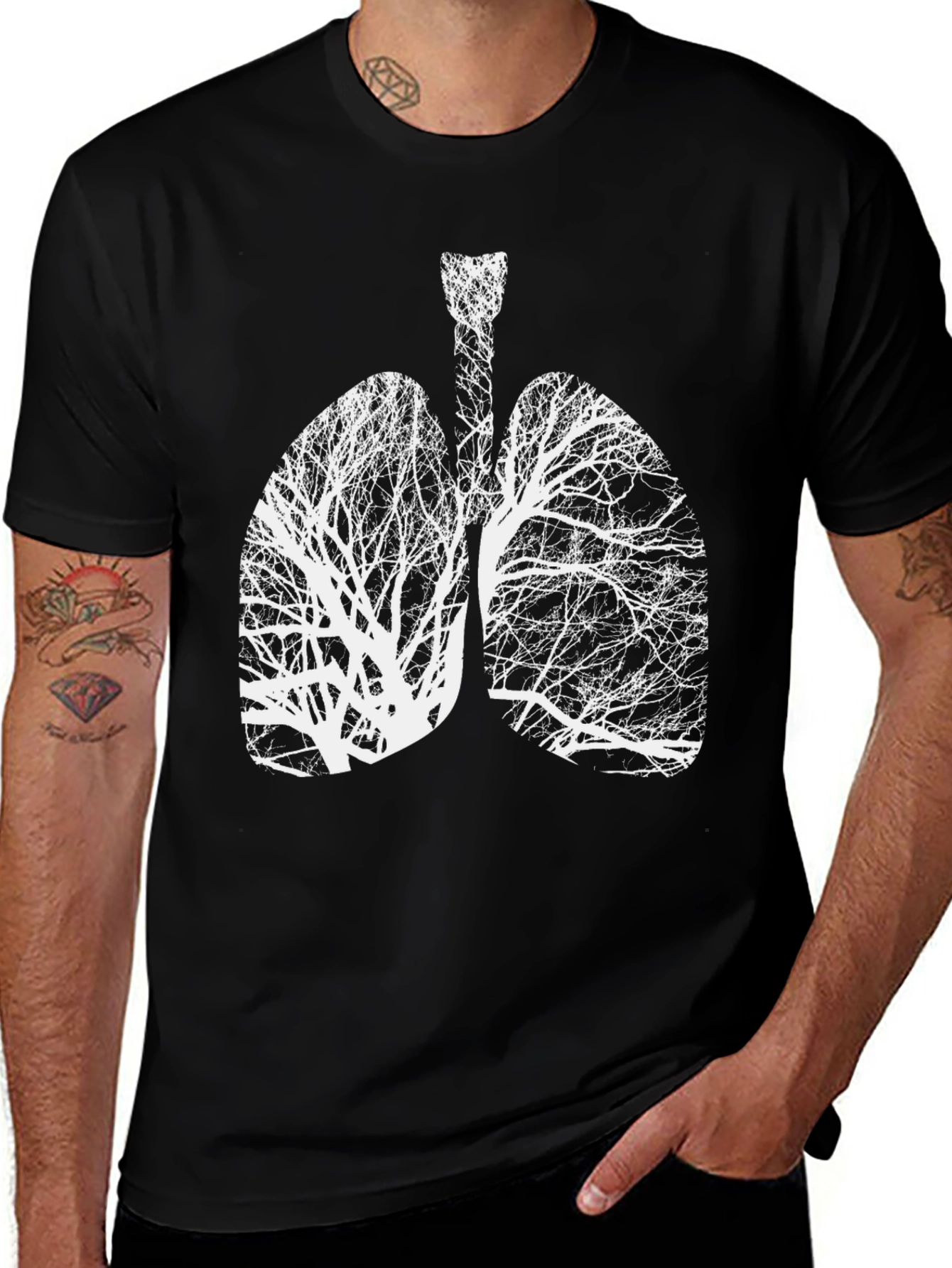 Variant 4 of Tree Lungs Graphic Tee - Breathe Nature