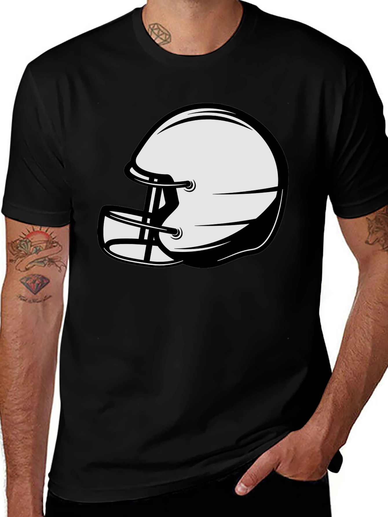 Variant 21 of Football Helmet Graphic T-Shirt
