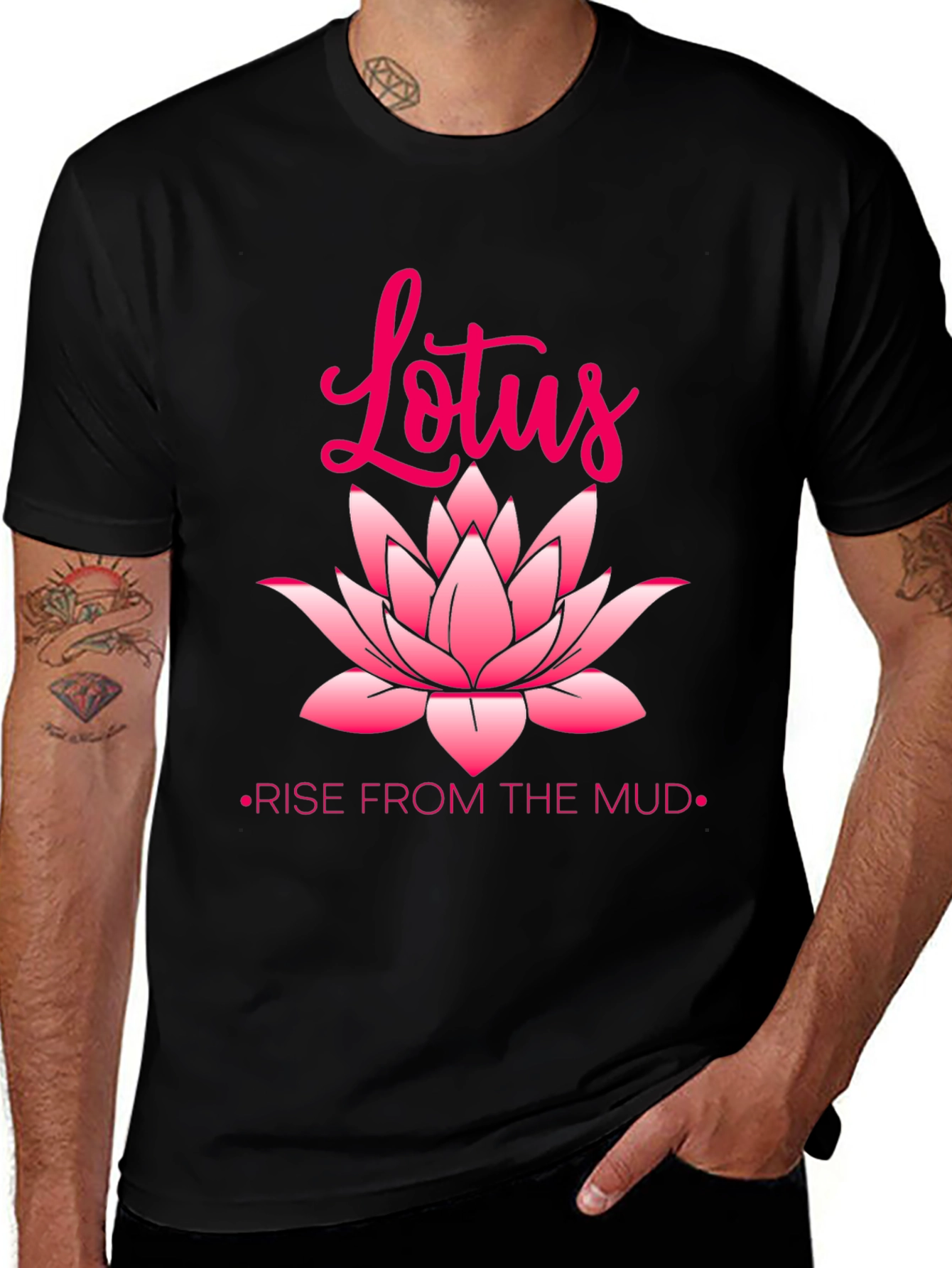 Variant 26 of Lotus Flower T-Shirt - Rise From the Mud Graphic Tee