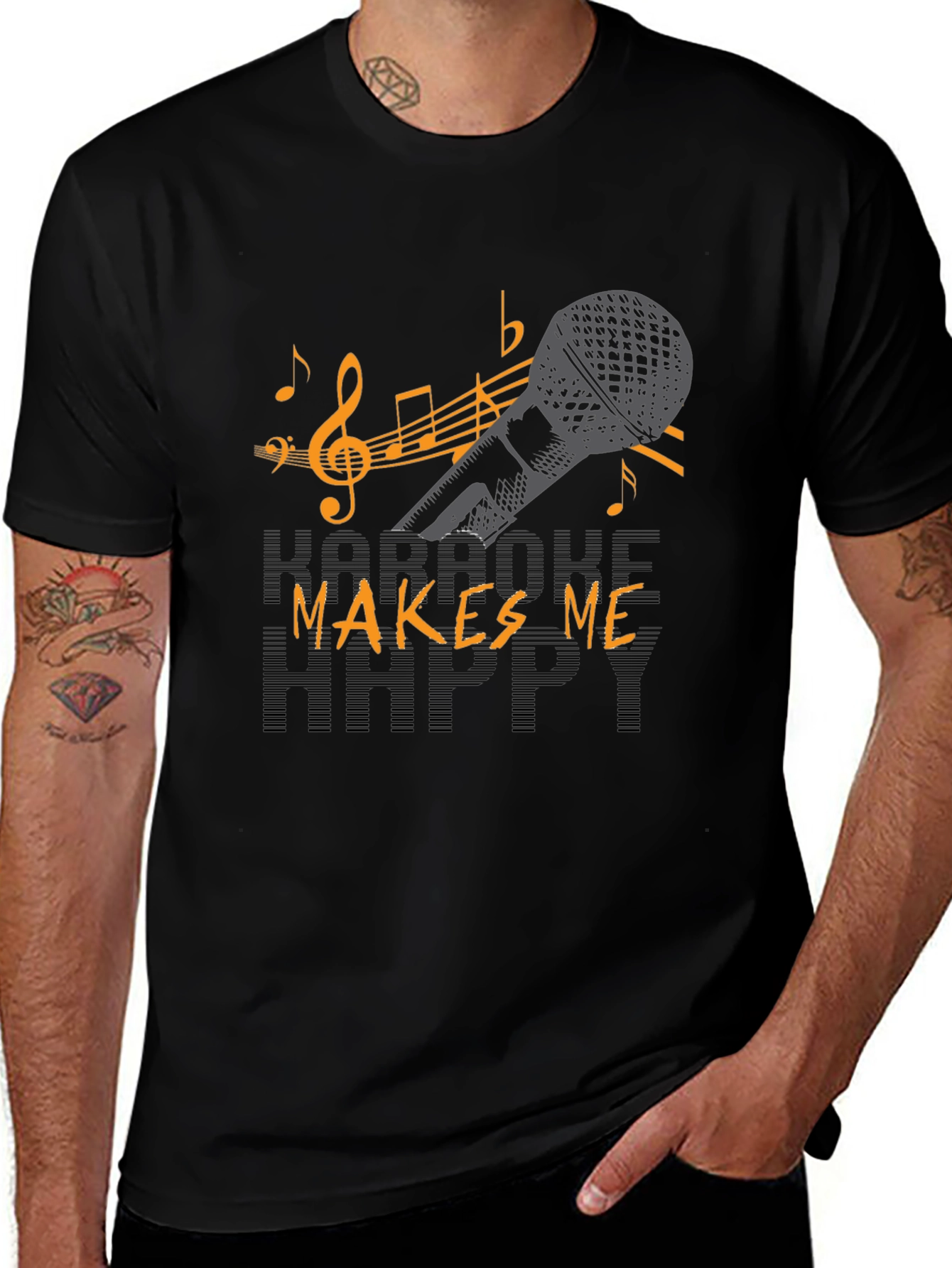 Variant 26 of Karaoke Makes Me Happy Graphic T-Shirt