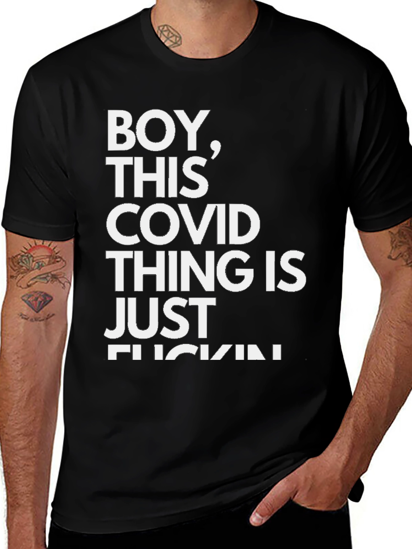 Variant 11 of Boy, This COVID Thing Is Just F***ing T-Shirt