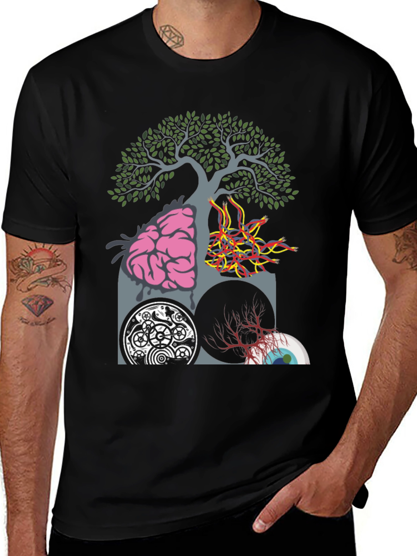 Variant 10 of Anatomy Mind Tree T-Shirt