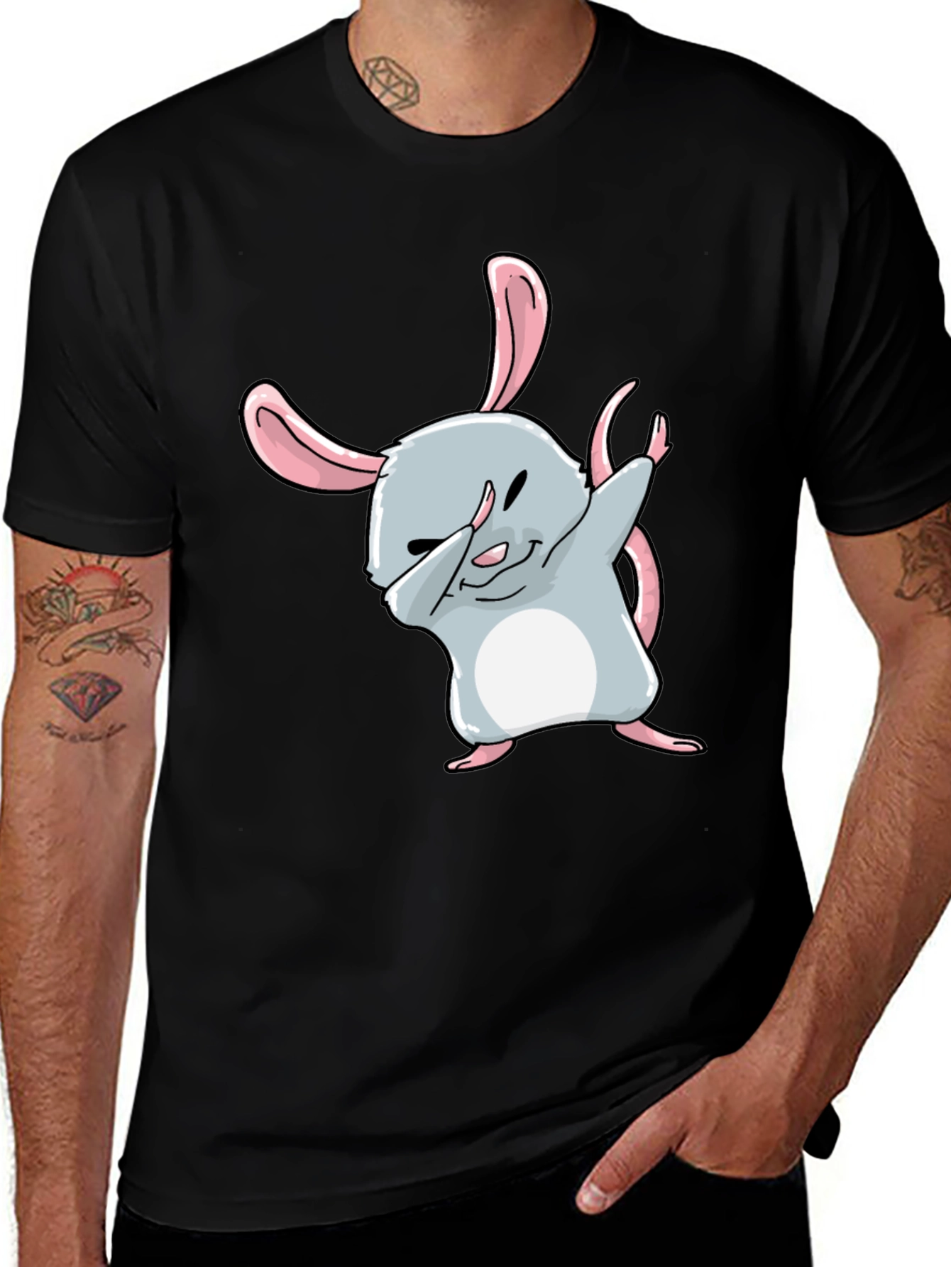 Variant 21 of Dabbing Hamster Graphic Tee - Cool & Trendy
