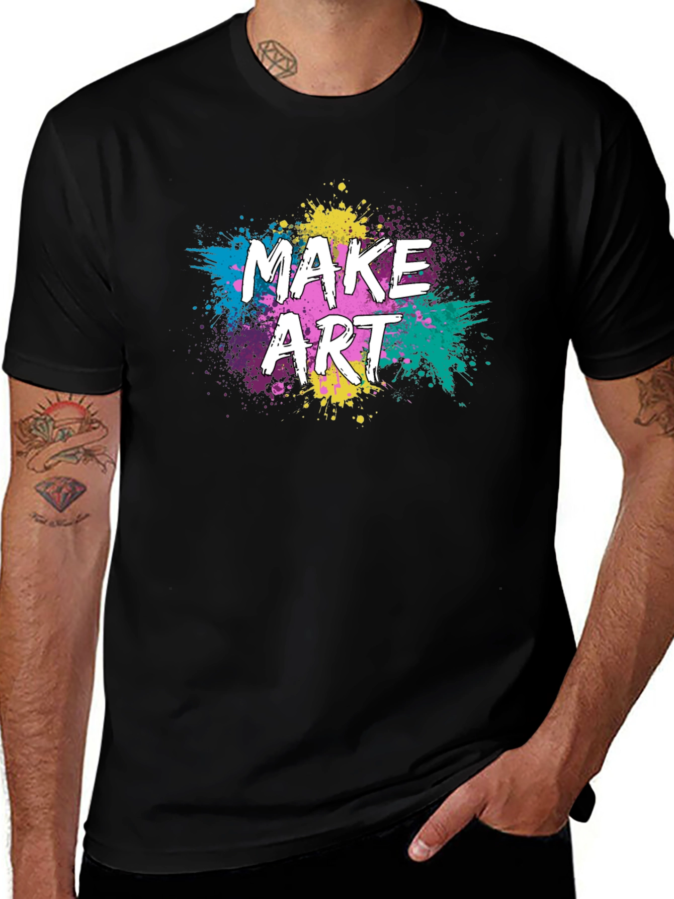 Variant 2 of Make Art Graphic Tee - Creative Expression T-Shirt