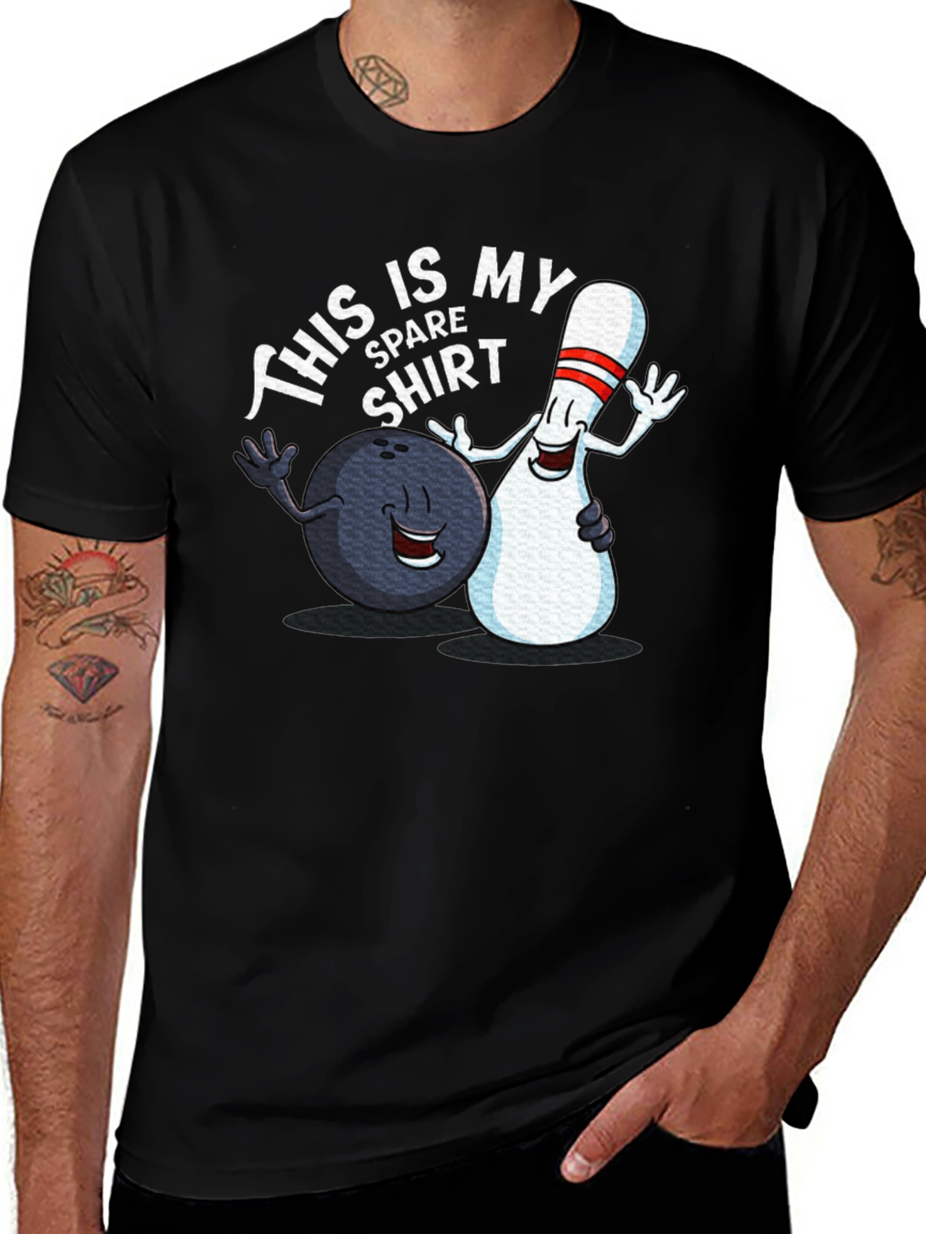 Variant 29 of Funny Bowling T-Shirt: This is My Spare Shirt