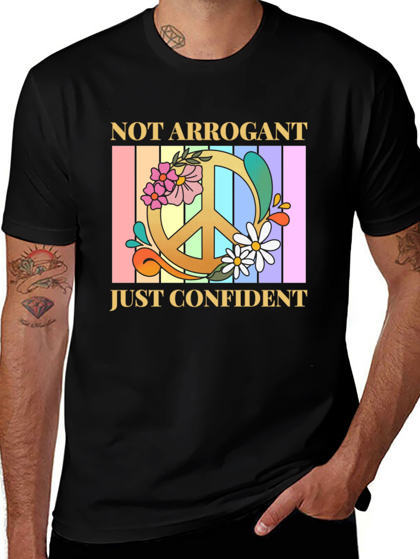 Variant 24 of Confident Peace Sign T-Shirt