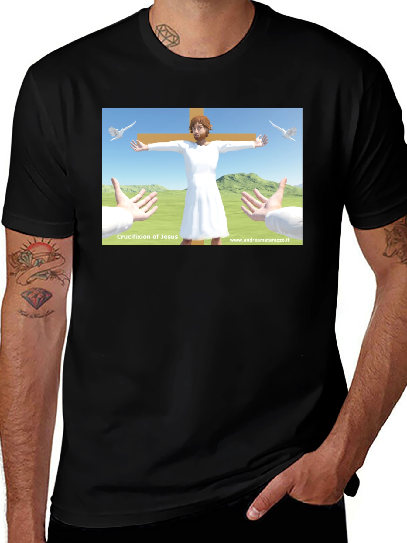 Variant 19 of Crucifixion of Jesus Graphic T-Shirt