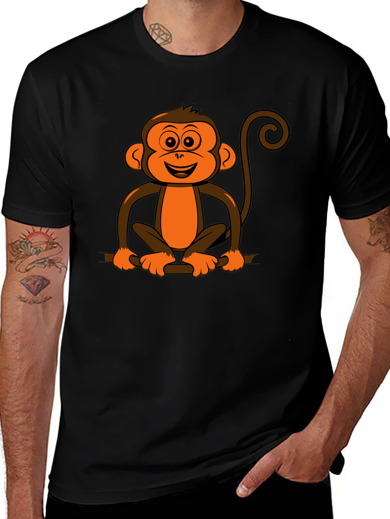 Variant 4 of Monkey Graphic T-Shirt, Fun Cartoon Tee