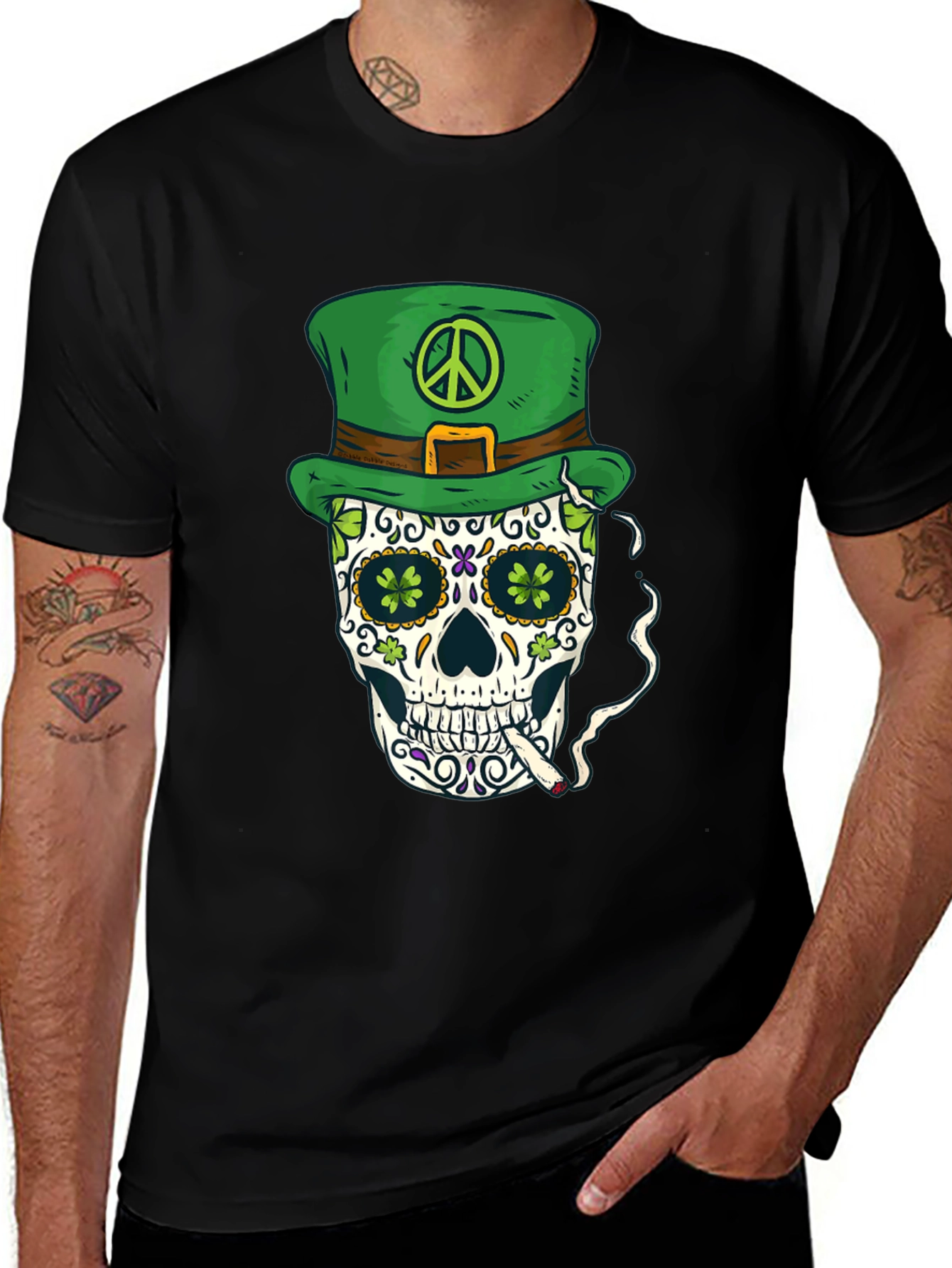 Variant 23 of St. Patrick's Day Skull T-Shirt