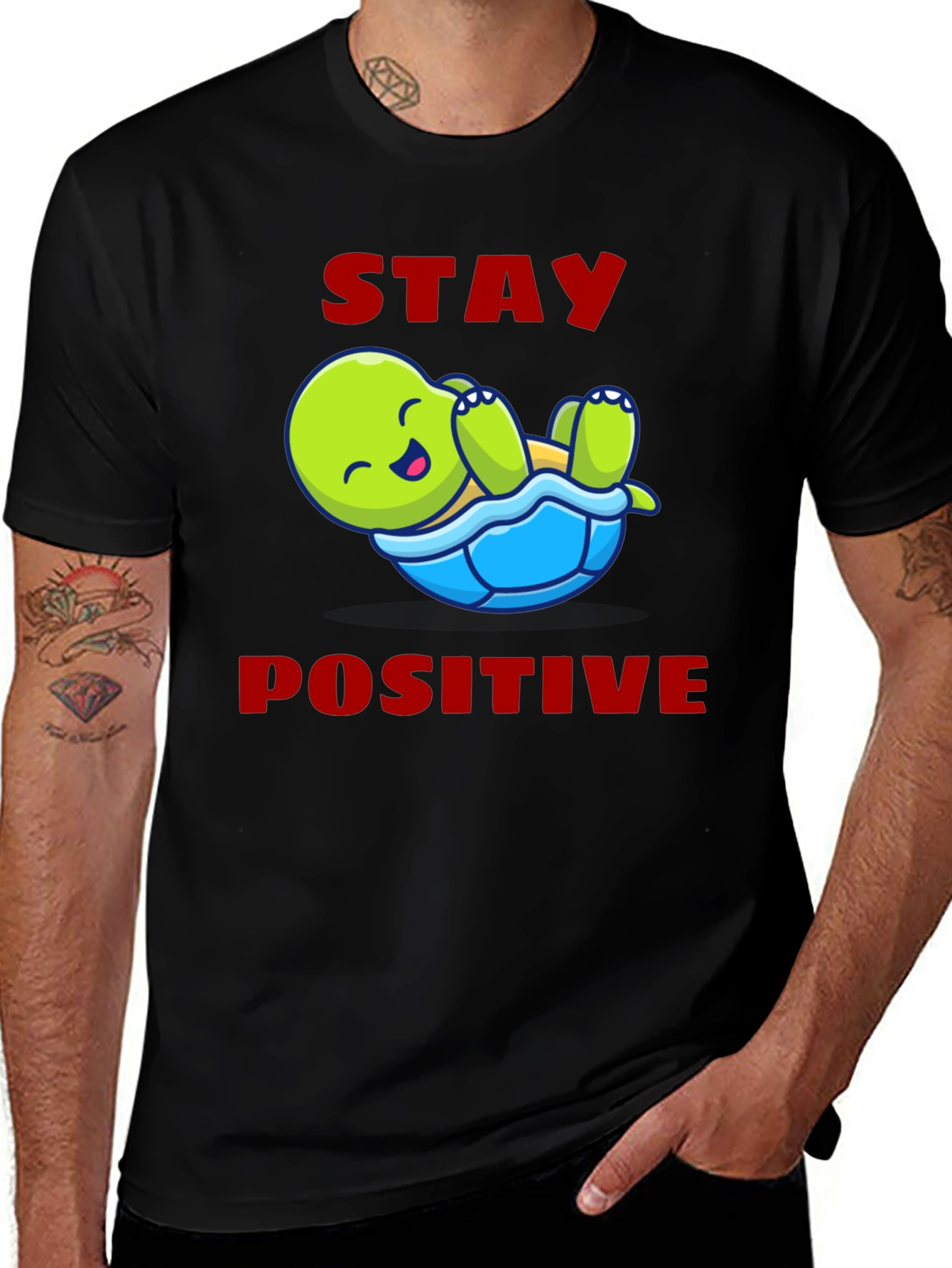 Variant 15 of Stay Positive Turtle T-Shirt