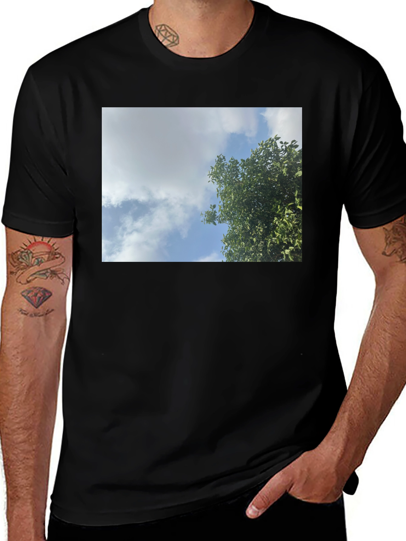 Nature T-Shirt - Sky and Tree Graphic Tee
