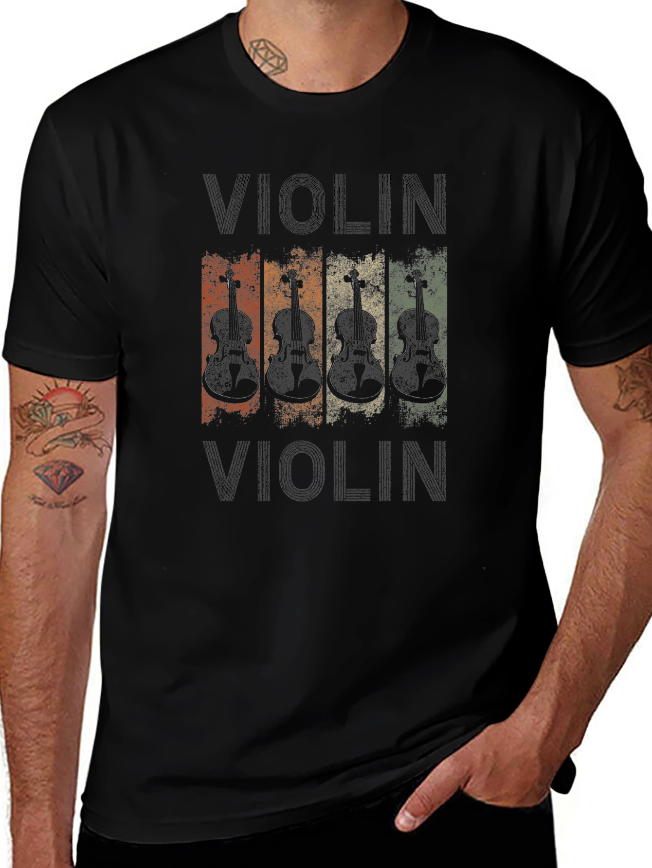 Variant 20 of Vintage Violin Music Lover T-Shirt