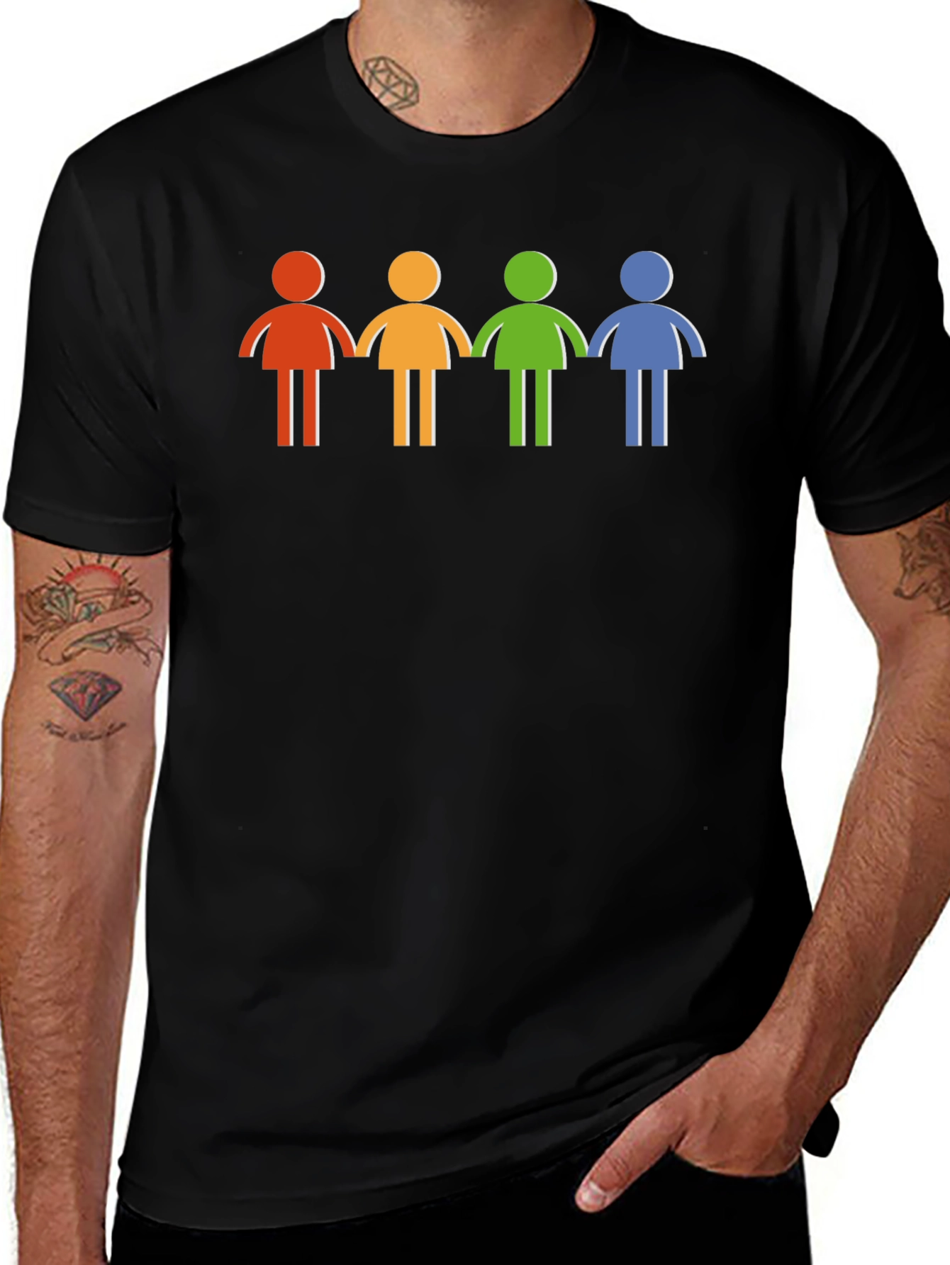 Variant 18 of Colorful Figures Graphic Print T-Shirt