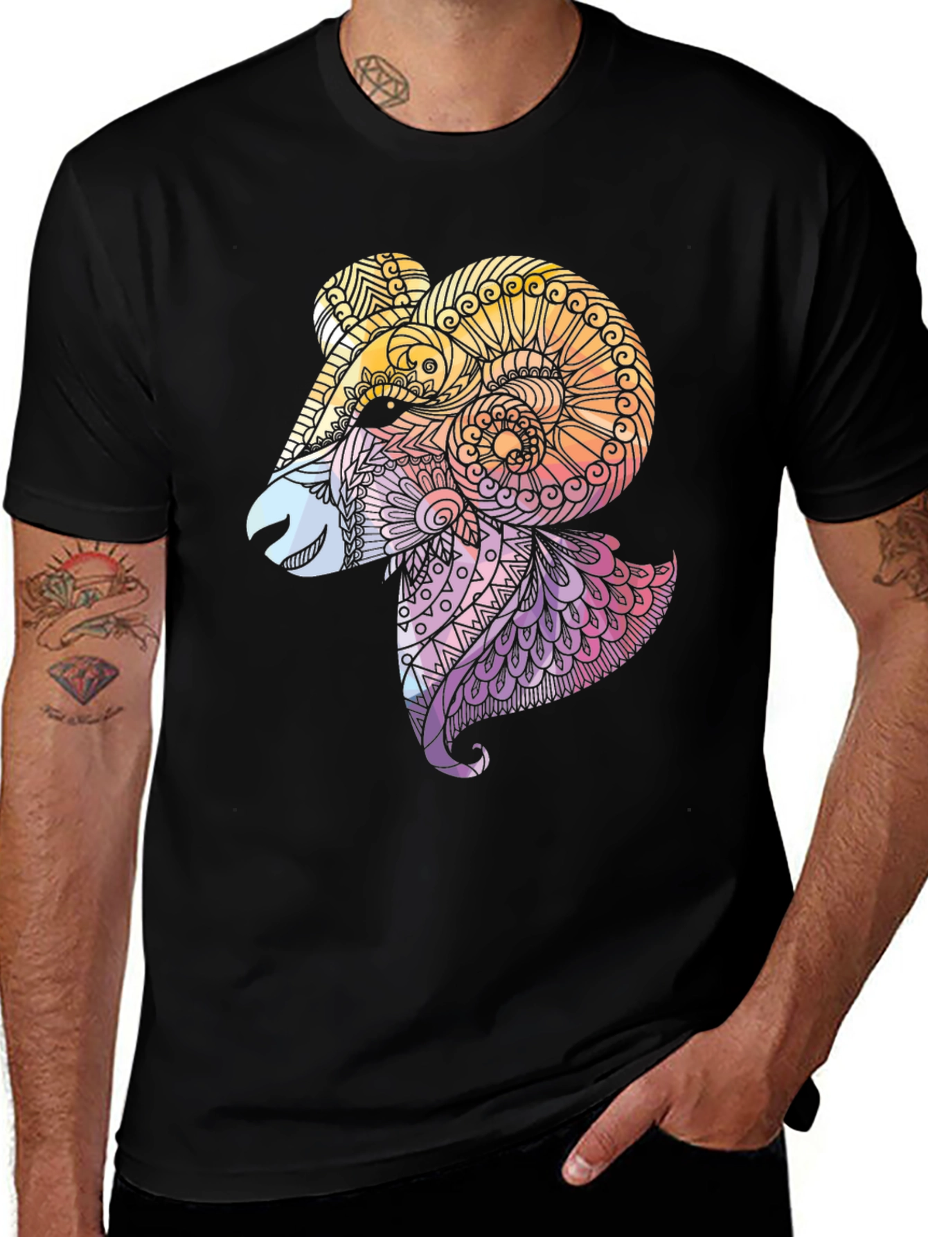 Variant 18 of Ram Zodiac T-Shirt - Colorful Graphic Tee