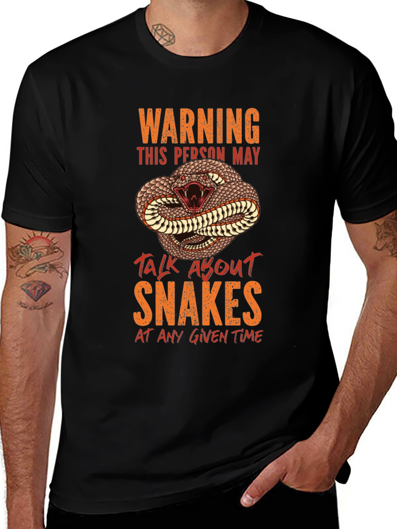 Variant 18 of Warning Snake T-Shirt