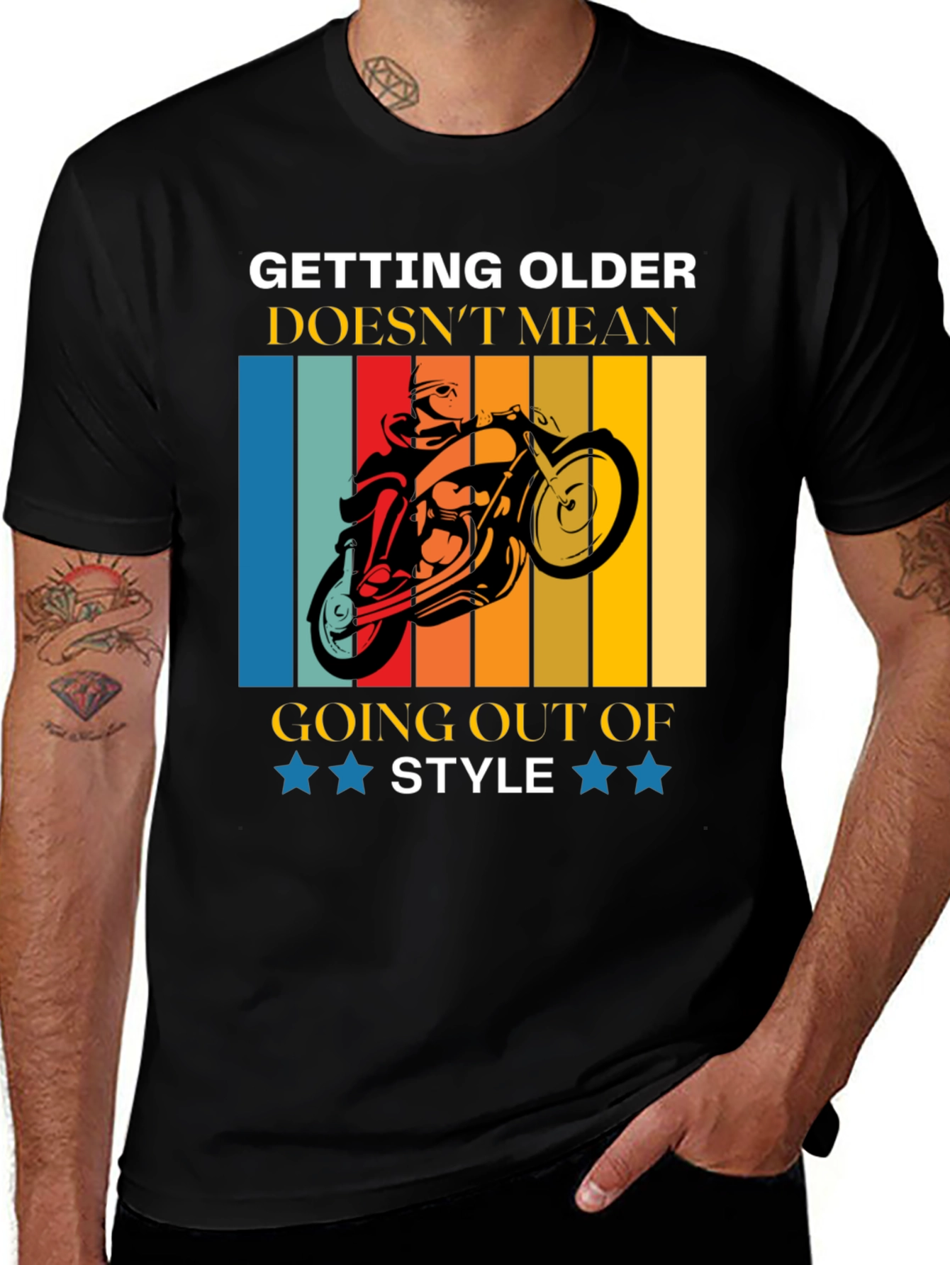 Variant 18 of Getting Older Motorcycle T-Shirt