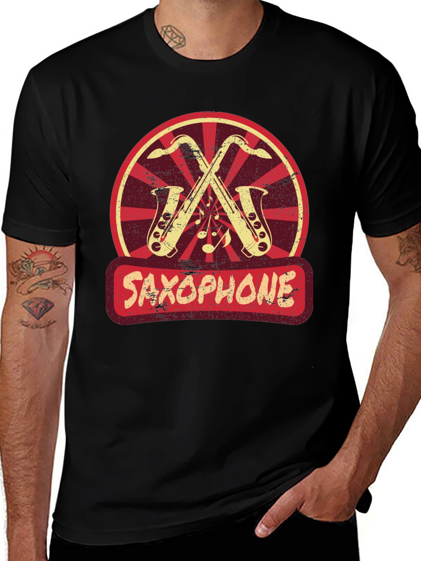 Variant 12 of Saxophone Music T-Shirt Vintage Style