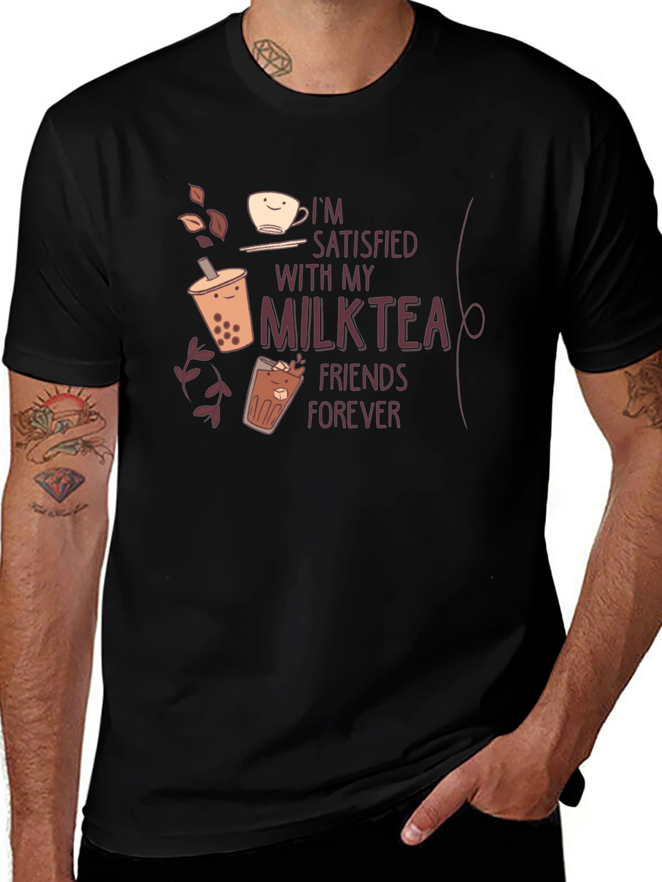 Variant 19 of Milk Tea Lover T-Shirt - Friends Forever Boba Tee