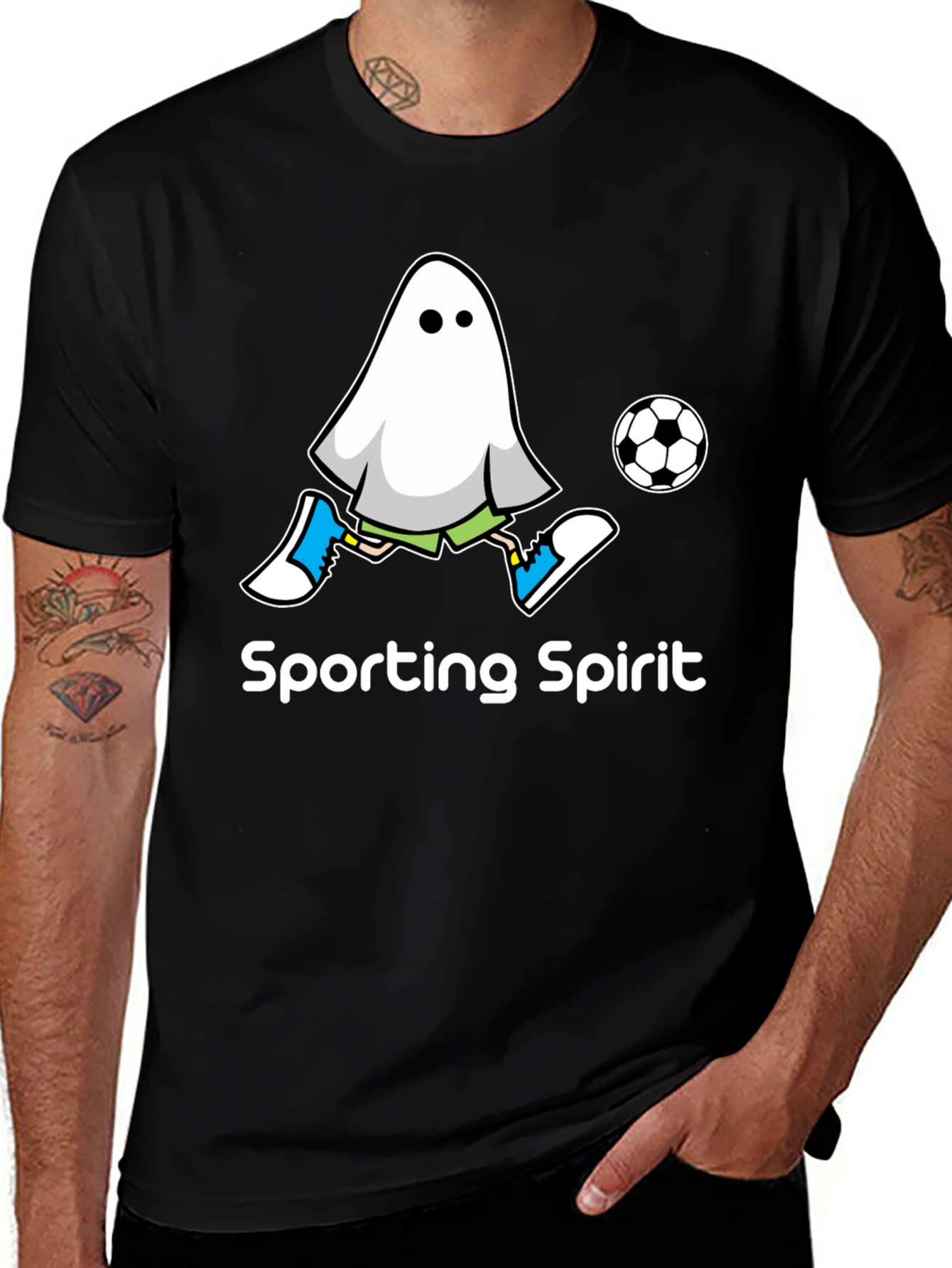 Variant 14 of Sporting Spirit Ghost Soccer T-Shirt
