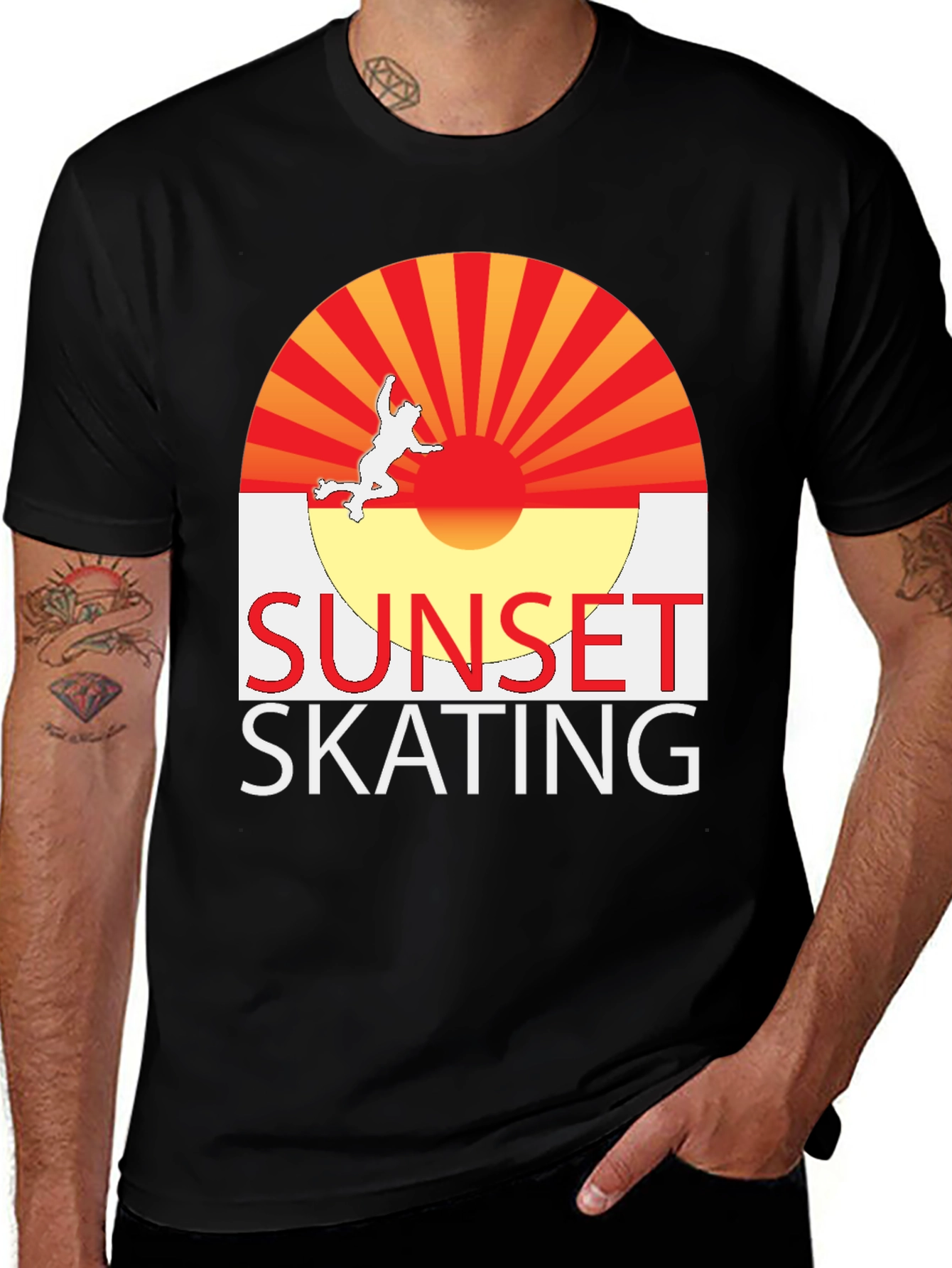 Variant 19 of Sunset Skating Graphic Tee