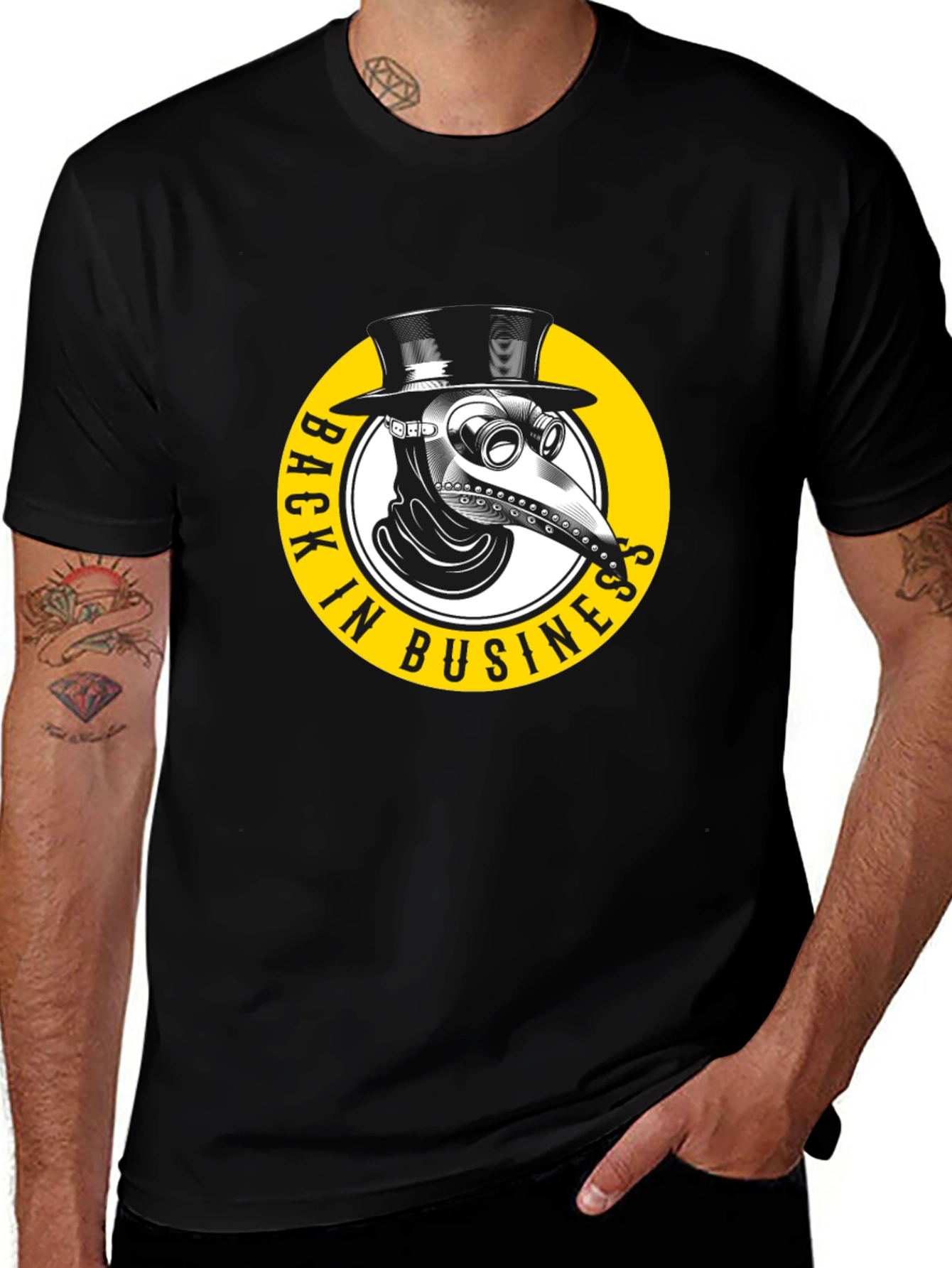 Variant 7 of Back in Business Plague Doctor T-Shirt
