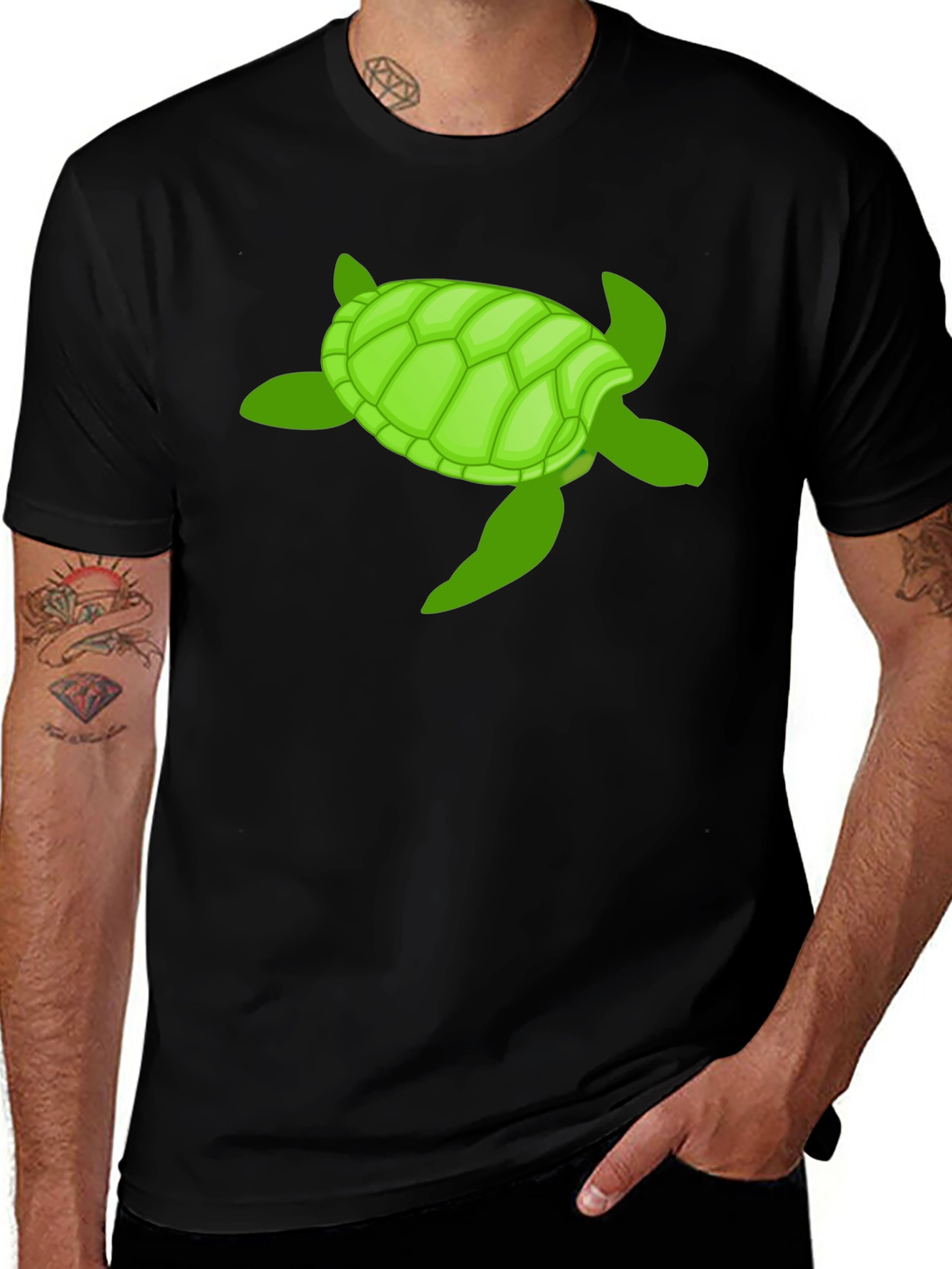 Turtle Graphic Tee -  Cool Marine Life Shirt