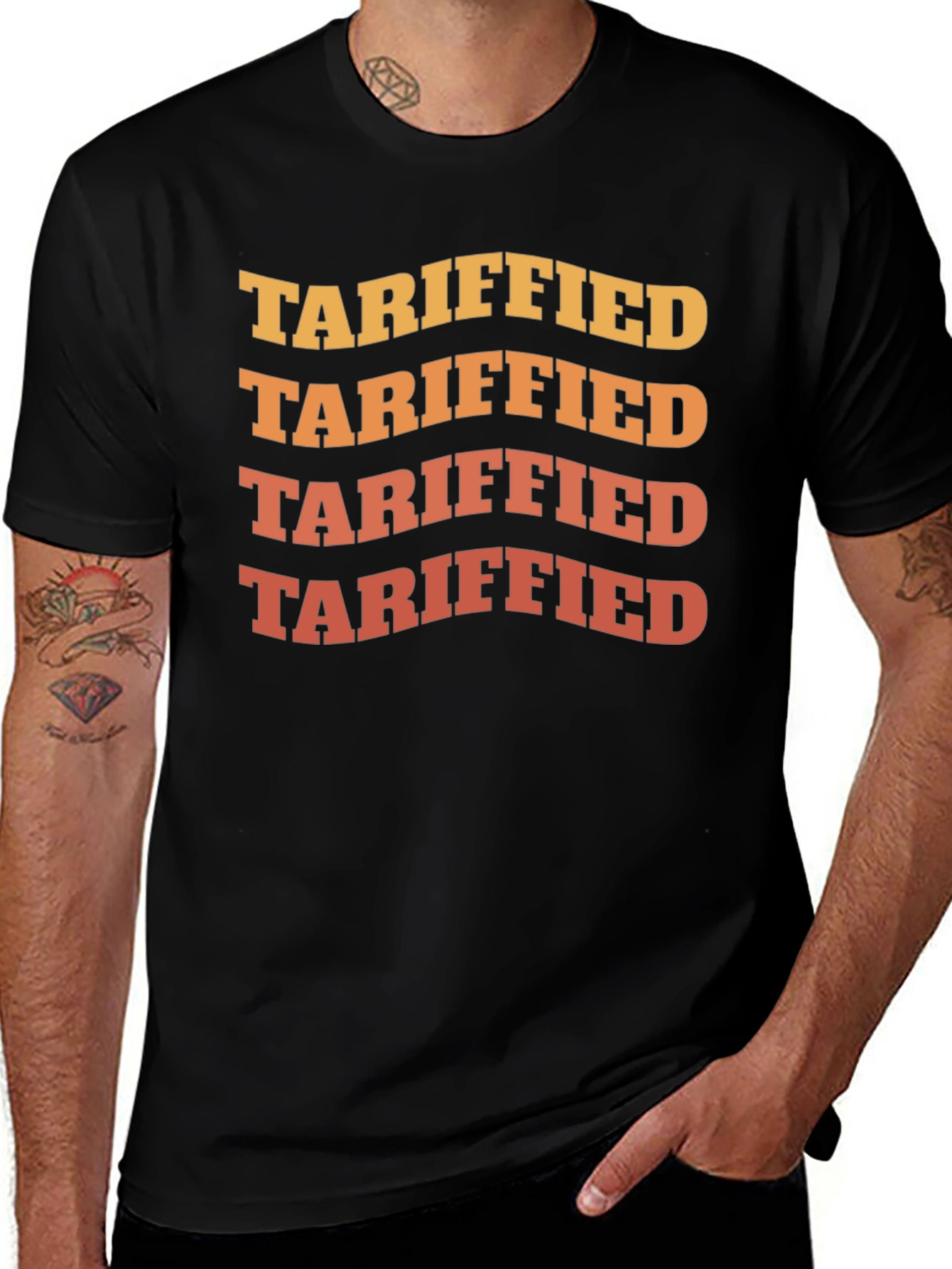 Variant 7 of Tariffied Graphic Tee - Retro Style T-Shirt