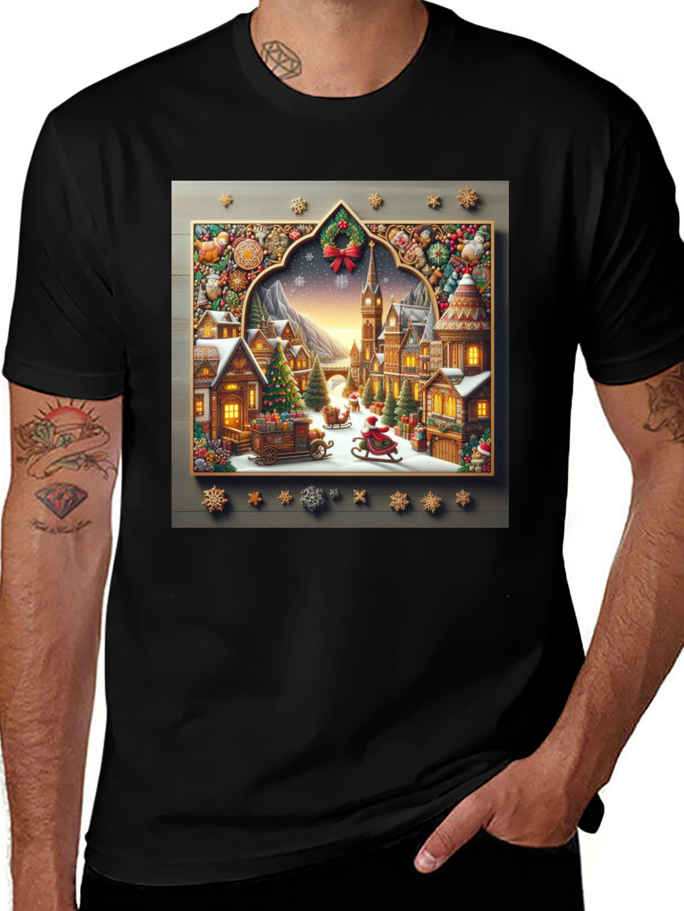 Festive Christmas Town T-Shirt