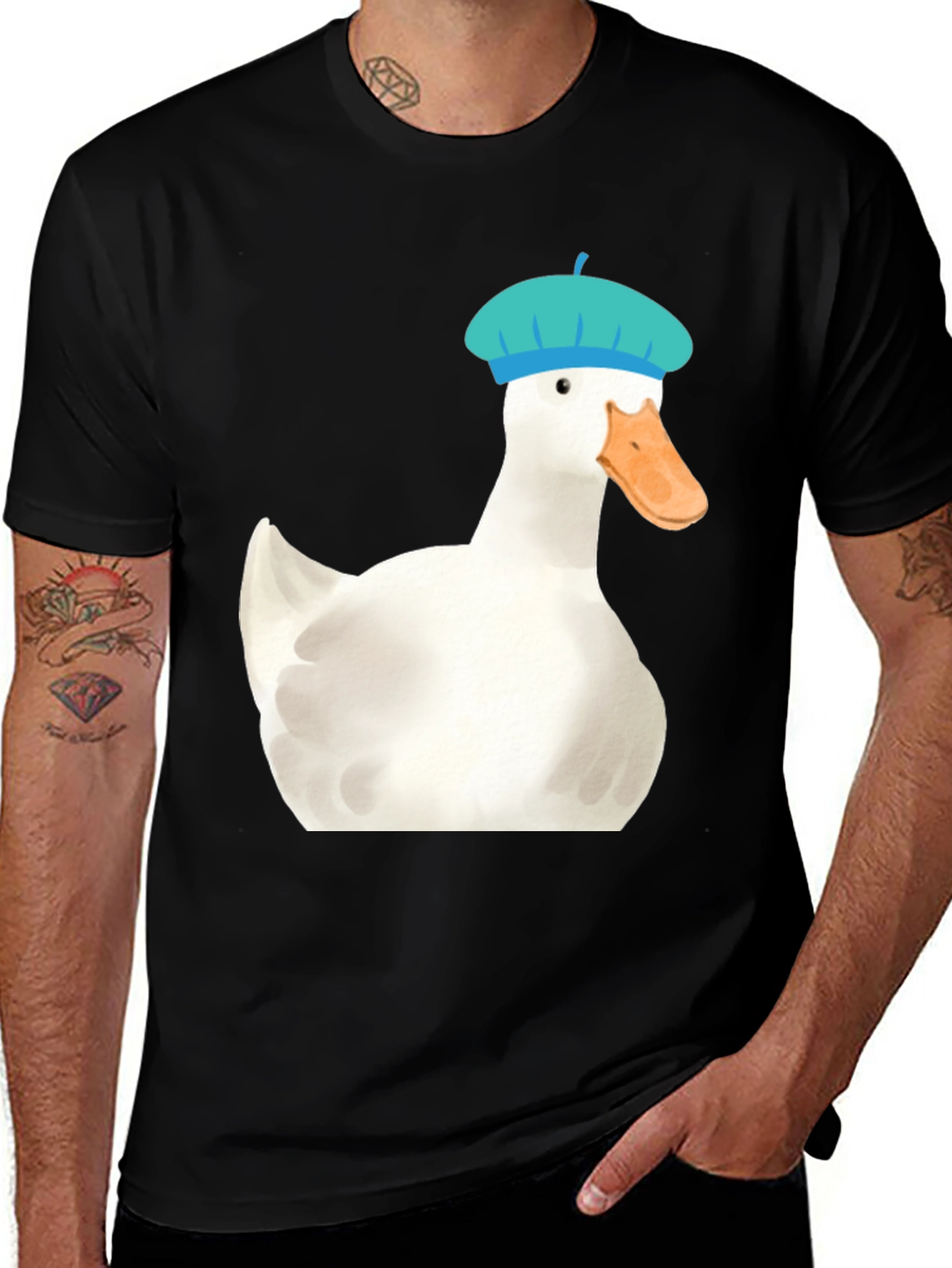Variant 26 of Duck Artist Beret T-Shirt