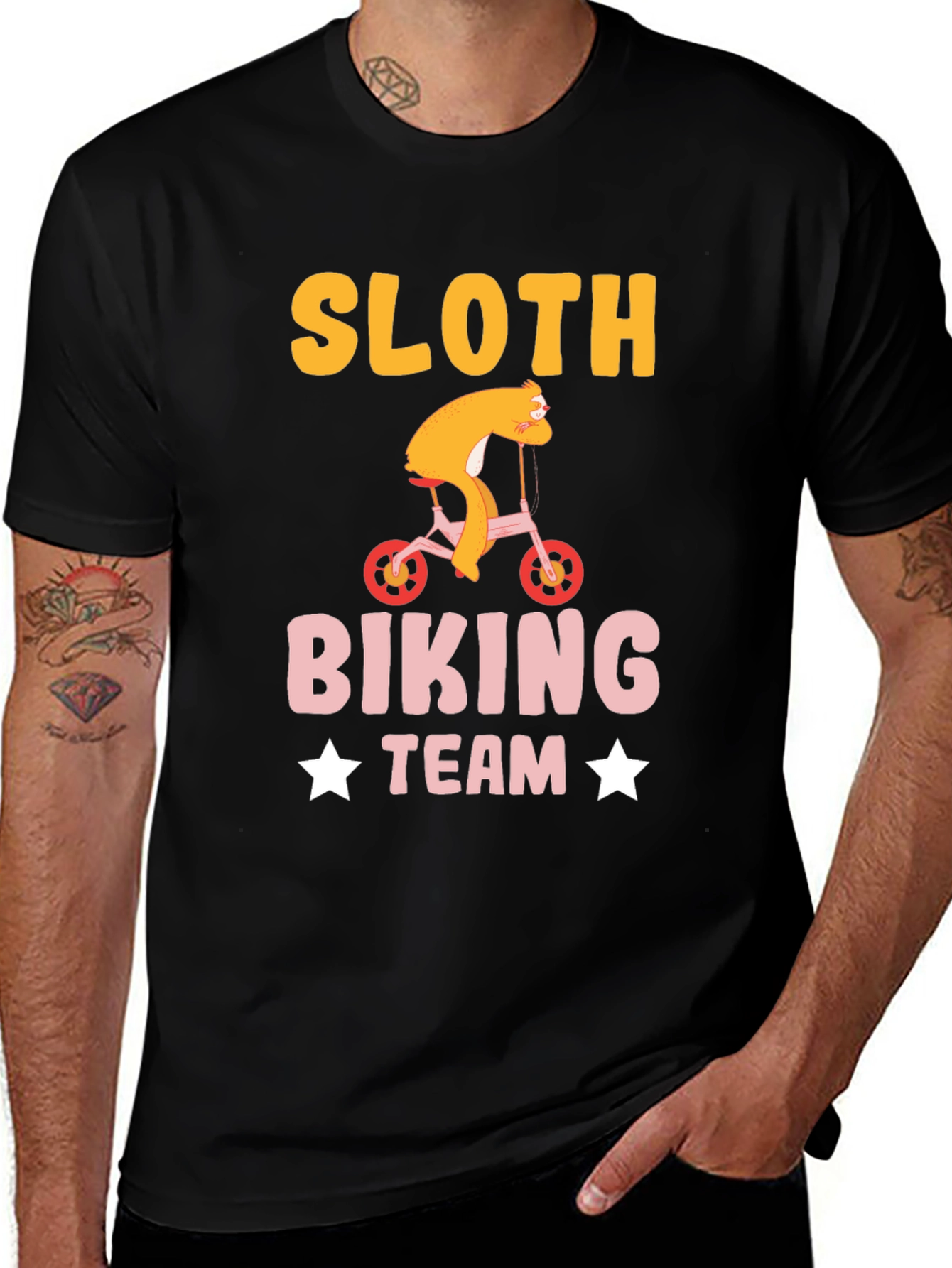 Variant 10 of Sloth Biking Team T-Shirt Funny Sloth Tee