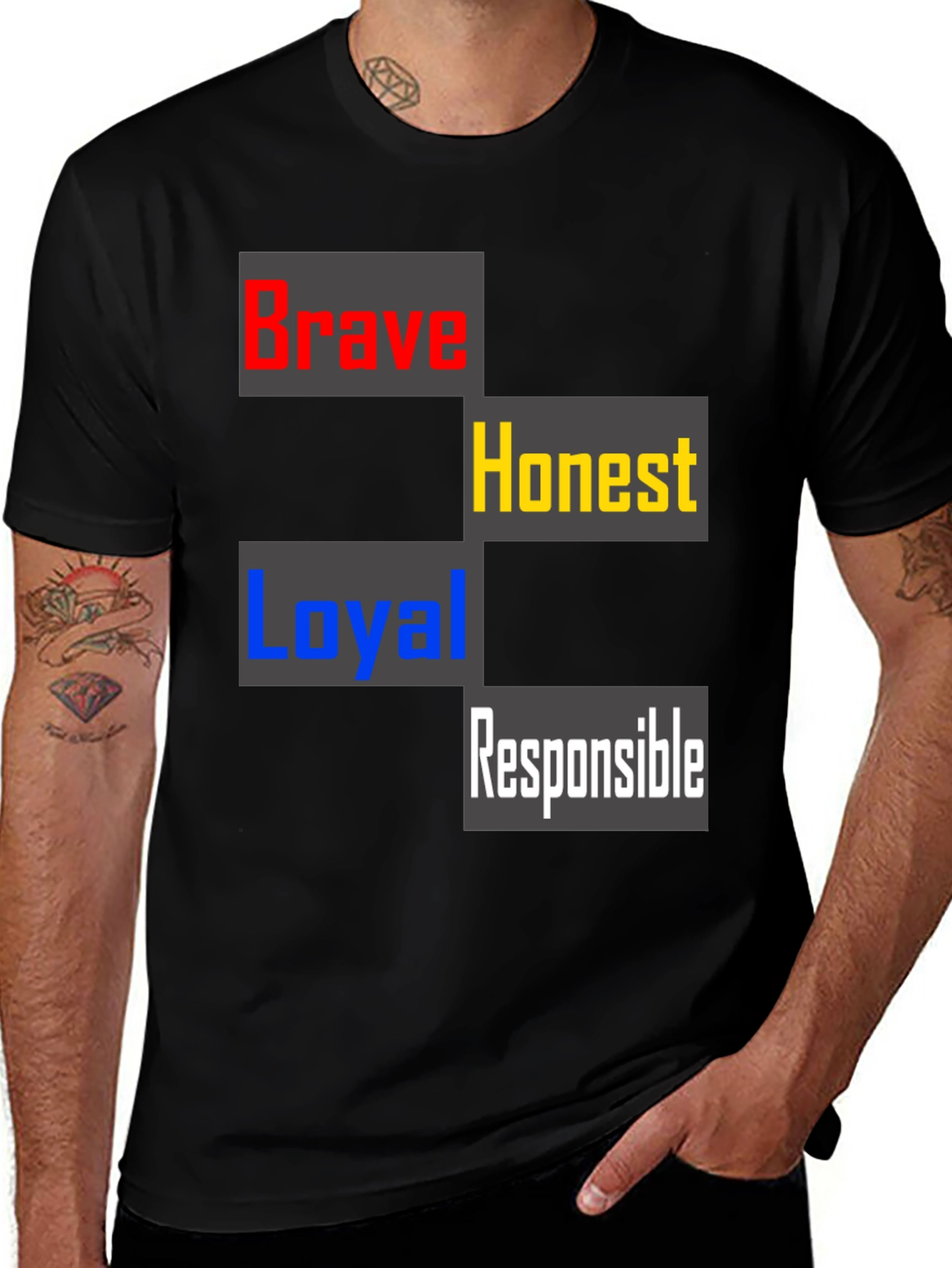 Variant 24 of Brave, Honest, Loyal, Responsible Men's T-Shirt