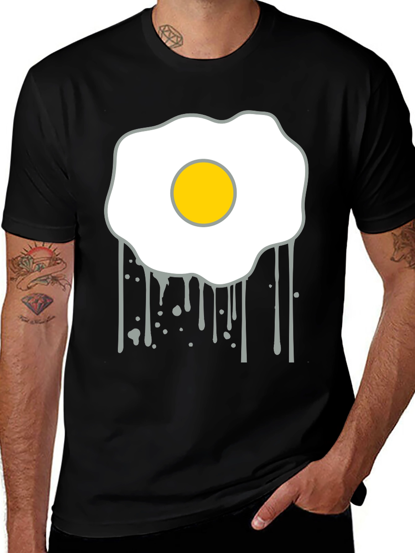 Variant 30 of Funny Sunny Side Up Egg Graphic T-Shirt