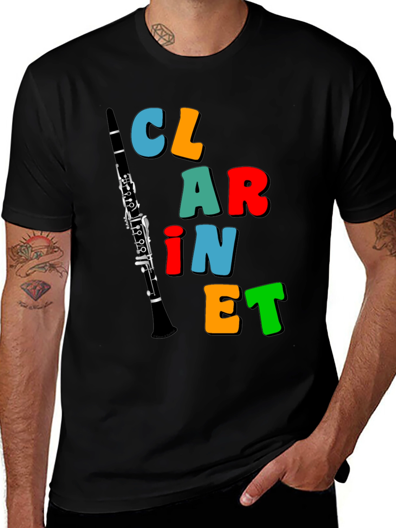 Variant 8 of Clarinet T-Shirt - Band Instrument Tee