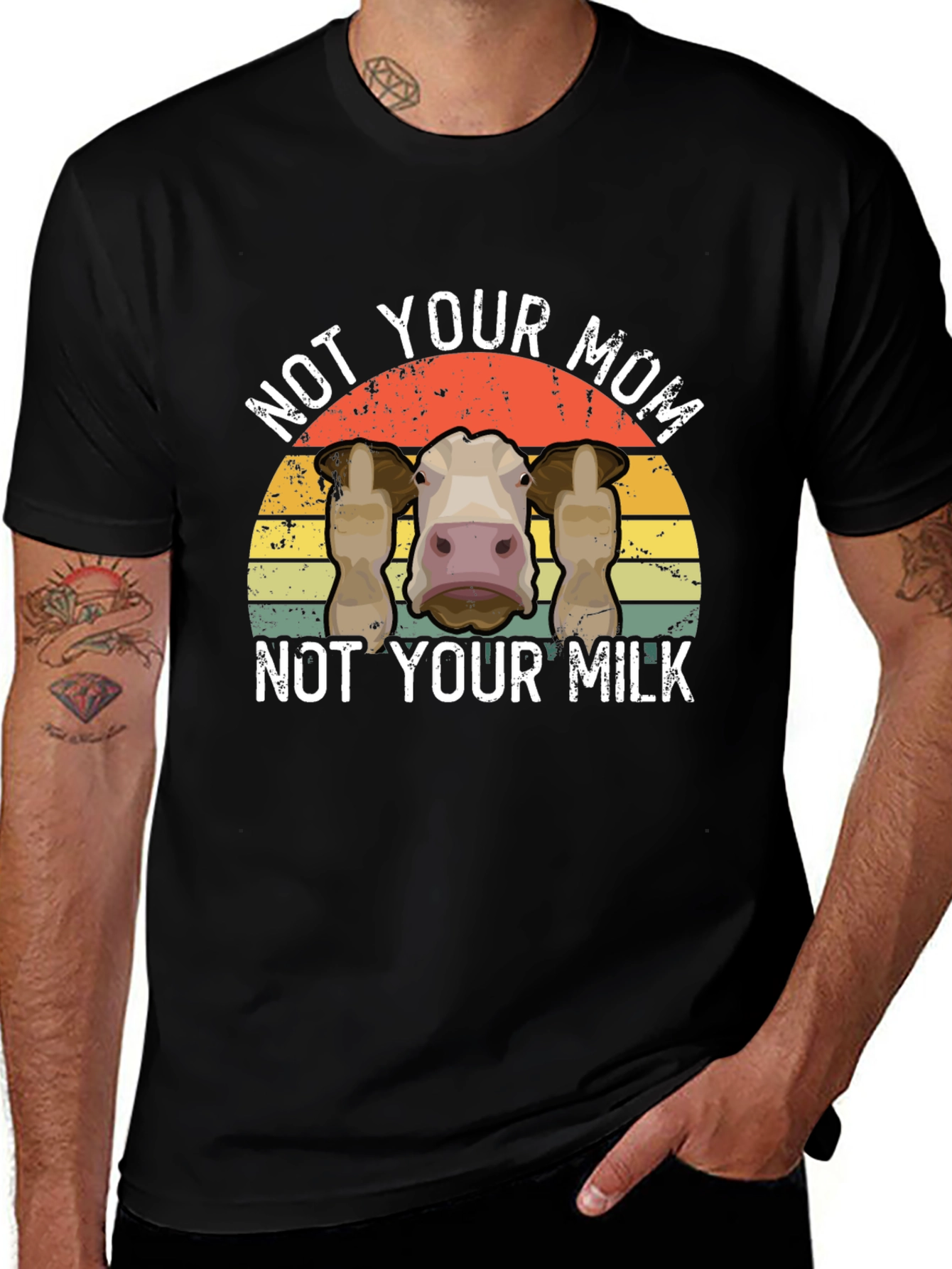 Variant 19 of Not Your Mom Not Your Milk Cow Graphic Tee