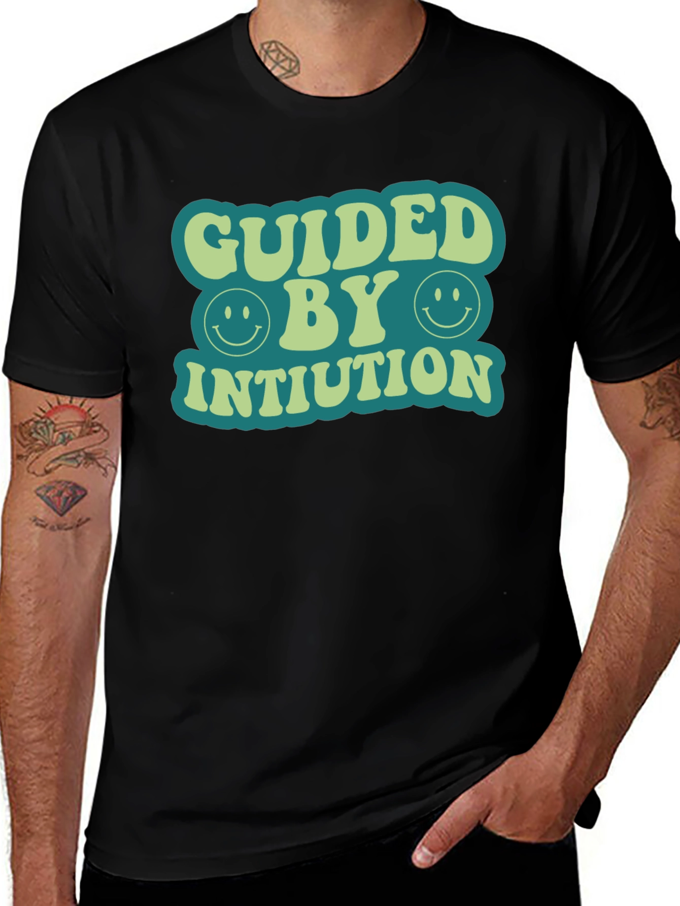 Variant 10 of Guided By Intuition Retro T-Shirt