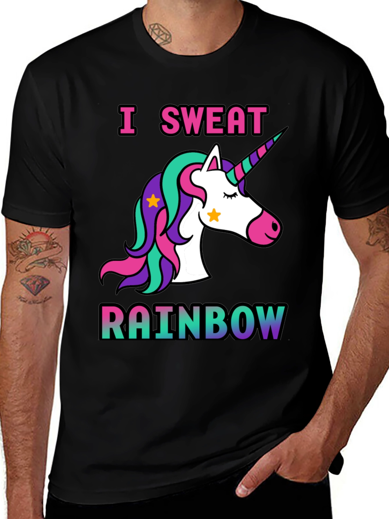Variant 17 of I Sweat Rainbows Funny Unicorn T-Shirt