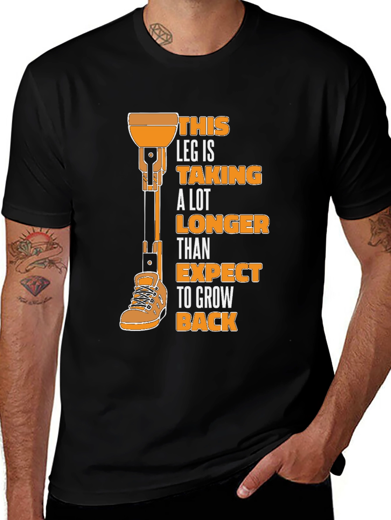 Variant 17 of Funny Prosthetic Leg Humor T-Shirt