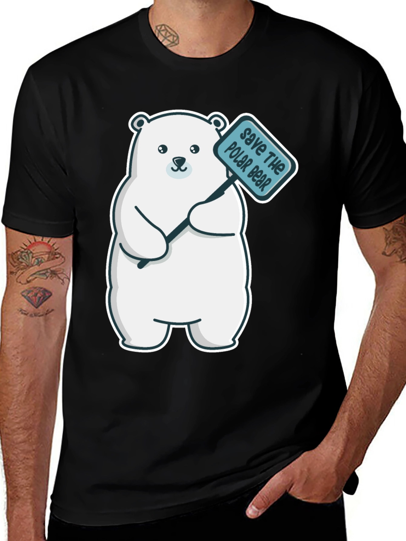 Variant 26 of Save the Polar Bear Graphic T-Shirt