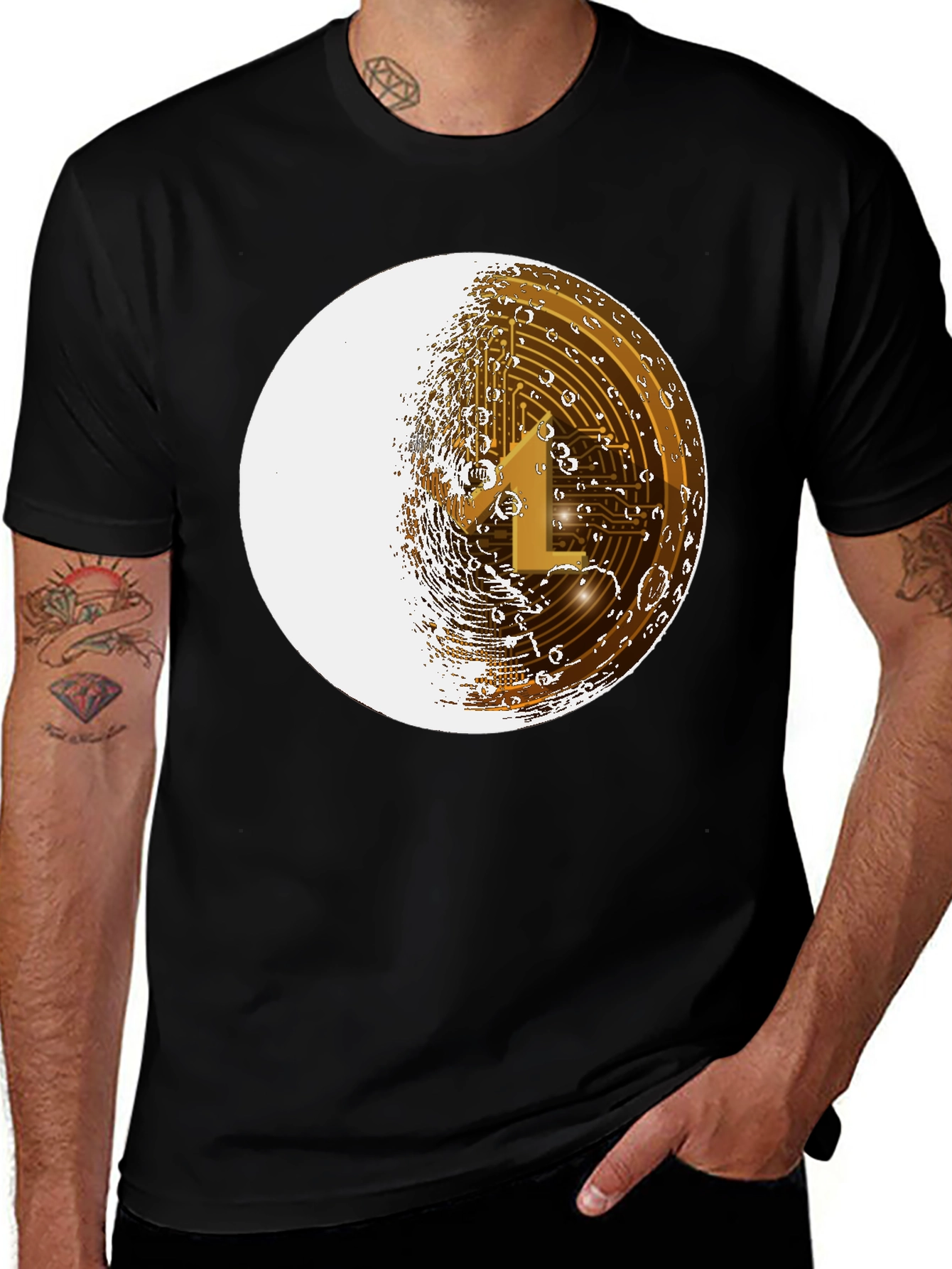 Variant 7 of Gold Crypto Coin Graphic Tee