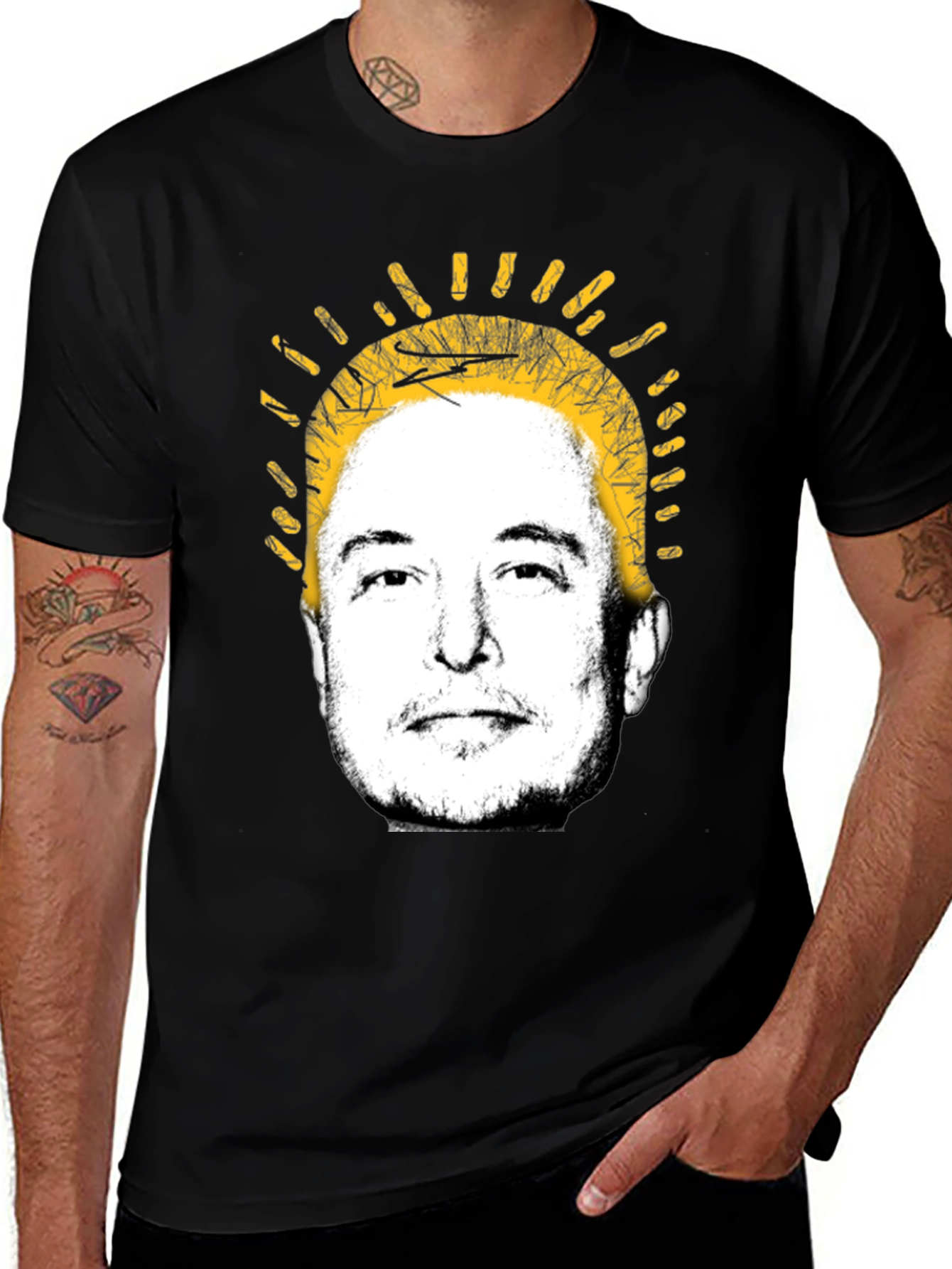 Elon Musk Sunburst Graphic Tee