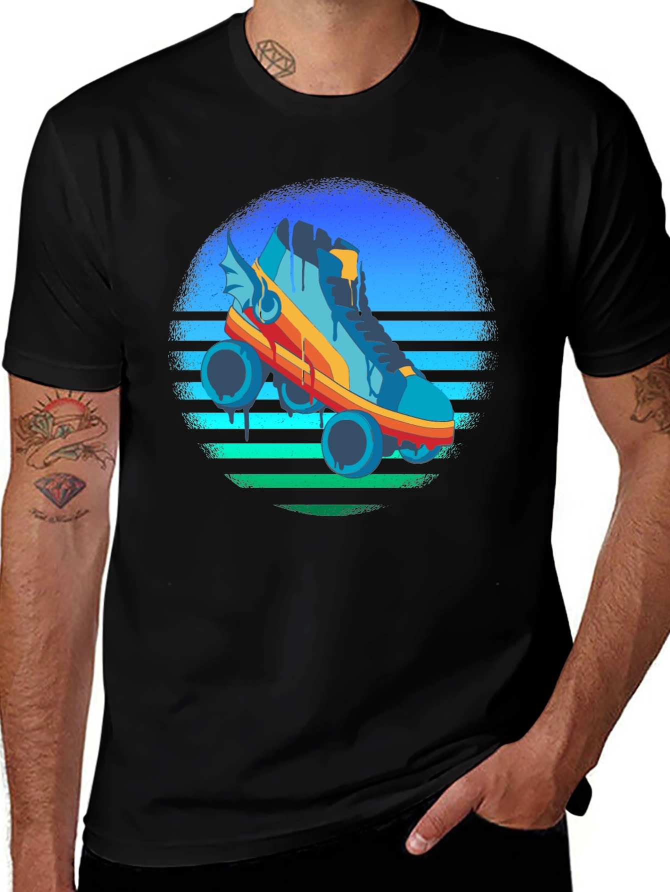 Variant 20 of Retro Roller Skate Graphic Tee - Cool & Unique Design