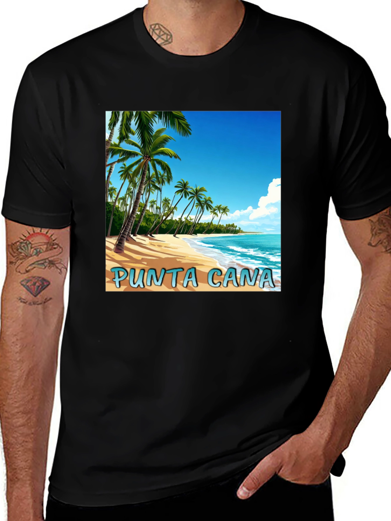 Punta Cana Beach Graphic T-Shirt - Tropical Vacation Tee