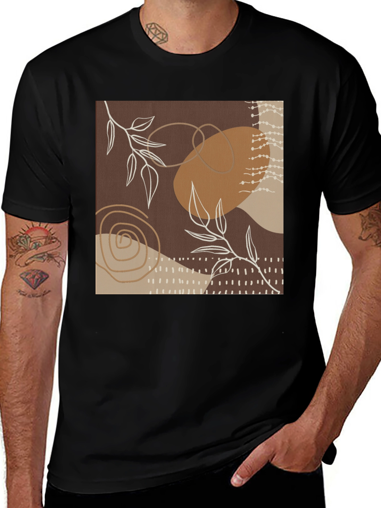 Variant 28 of Abstract Earth Tone Graphic Tee